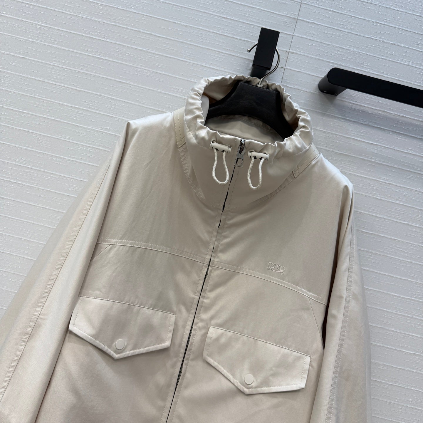 Loewe 26s Jacket Taupe Cotton Silk 402862