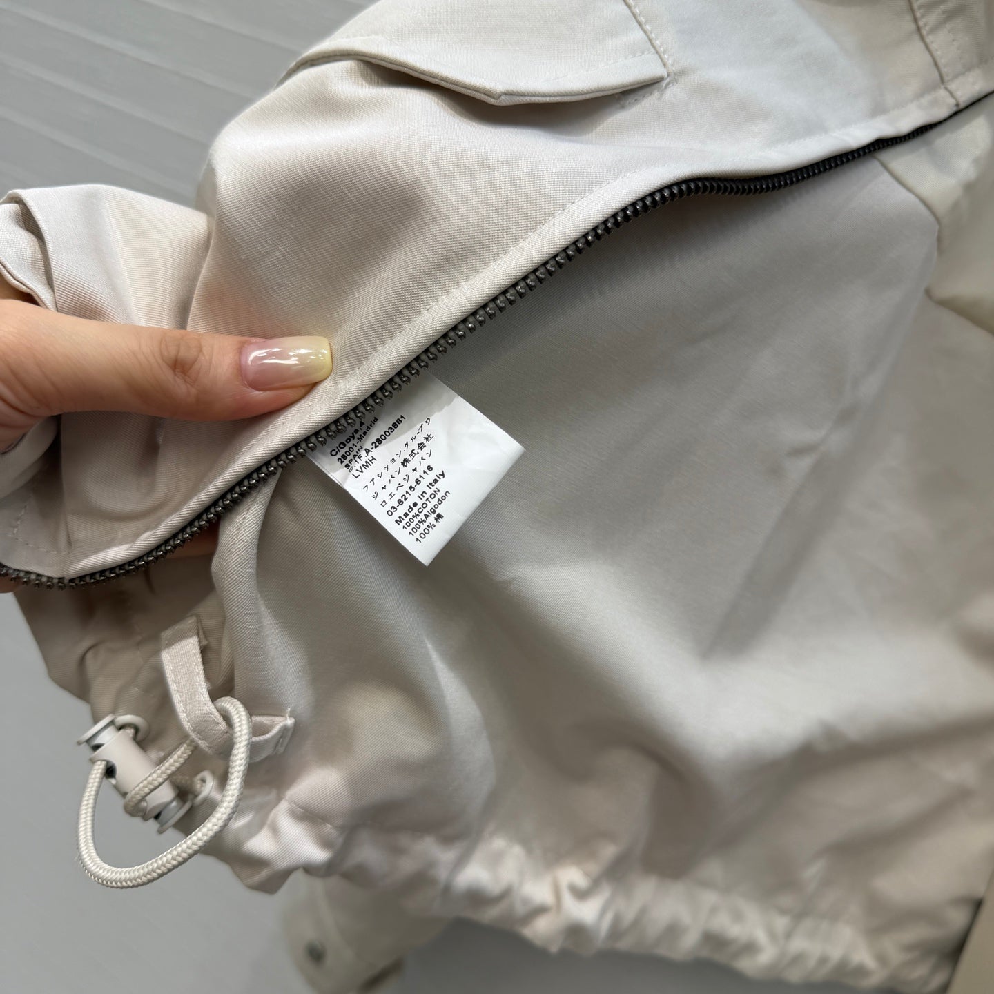 Loewe 26s Jacket Taupe Cotton Silk 402862