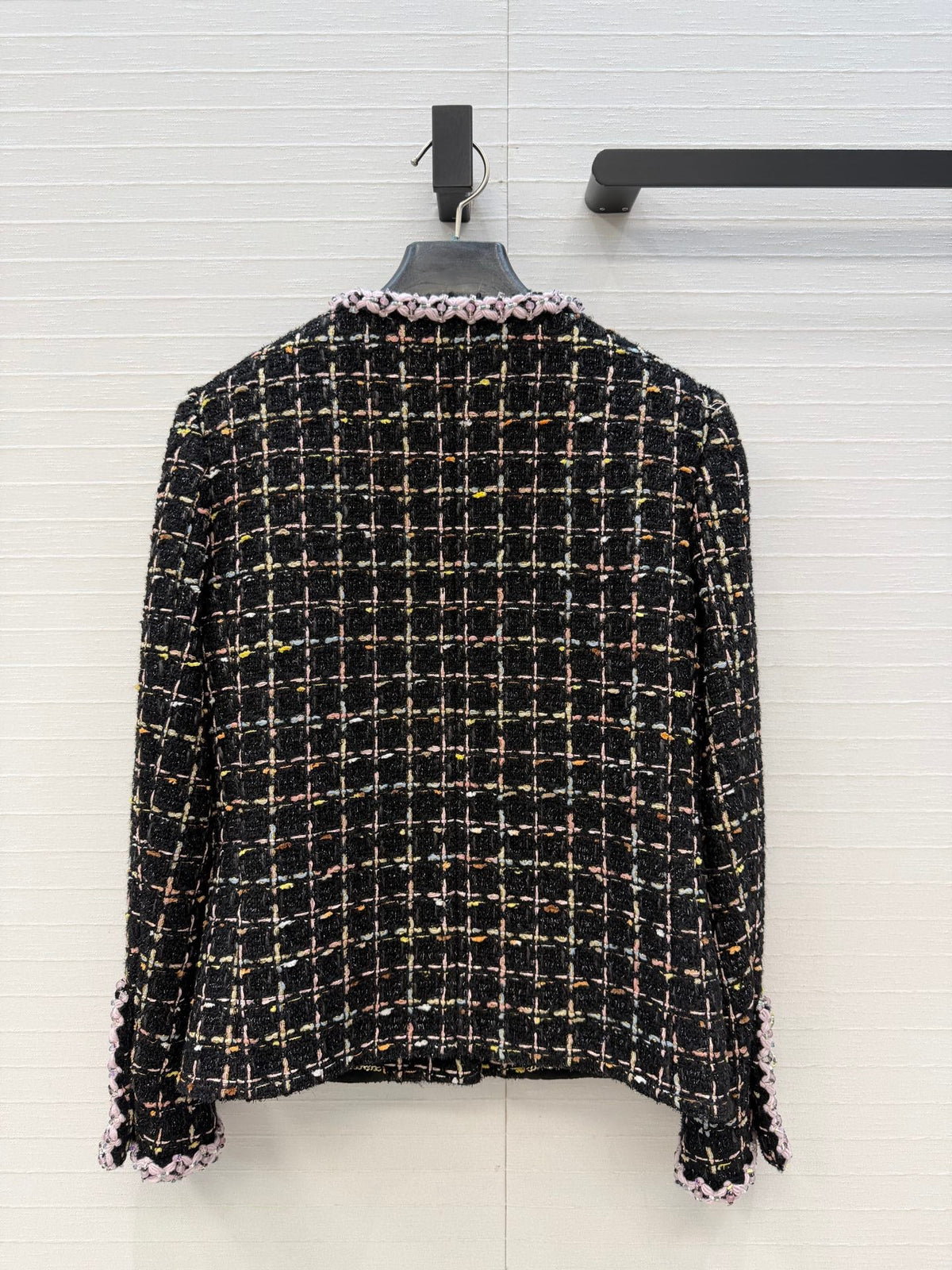 CC 26S Black Multi Tweed Purple Trim Jacket 426030