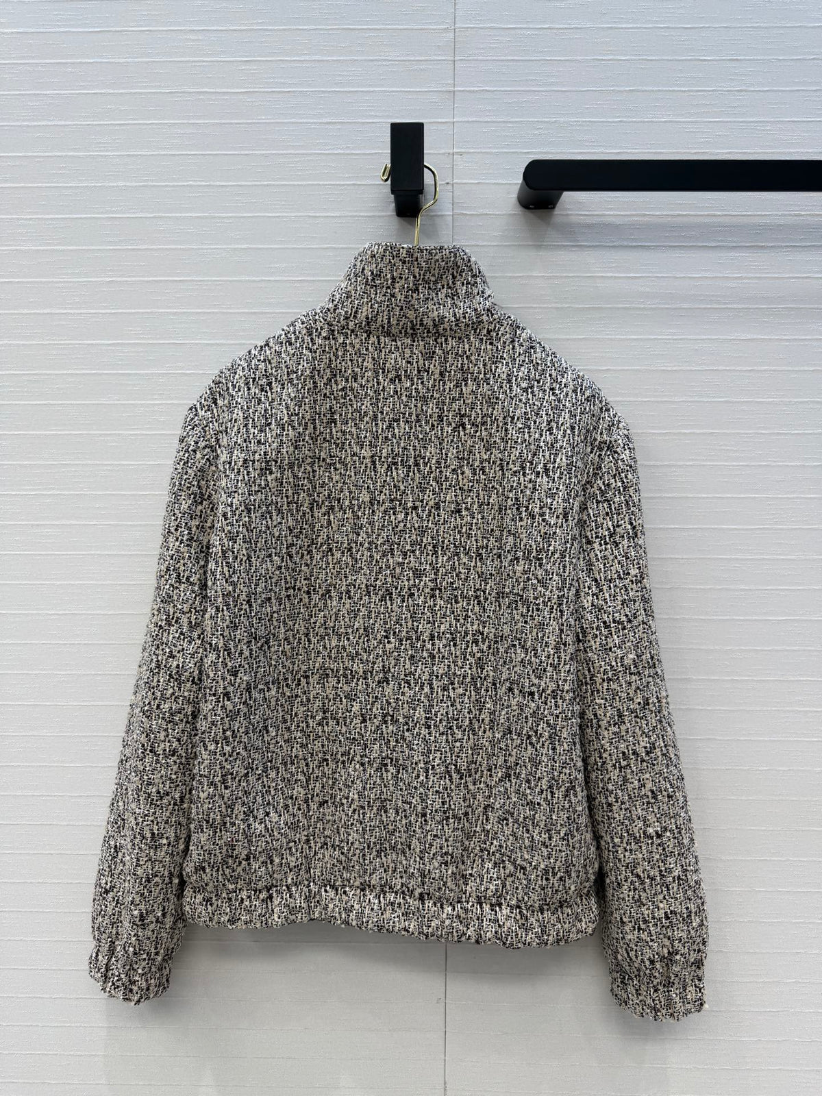 LP 26s Boucle Bomber Jacket Grey Melange Wool 428575
