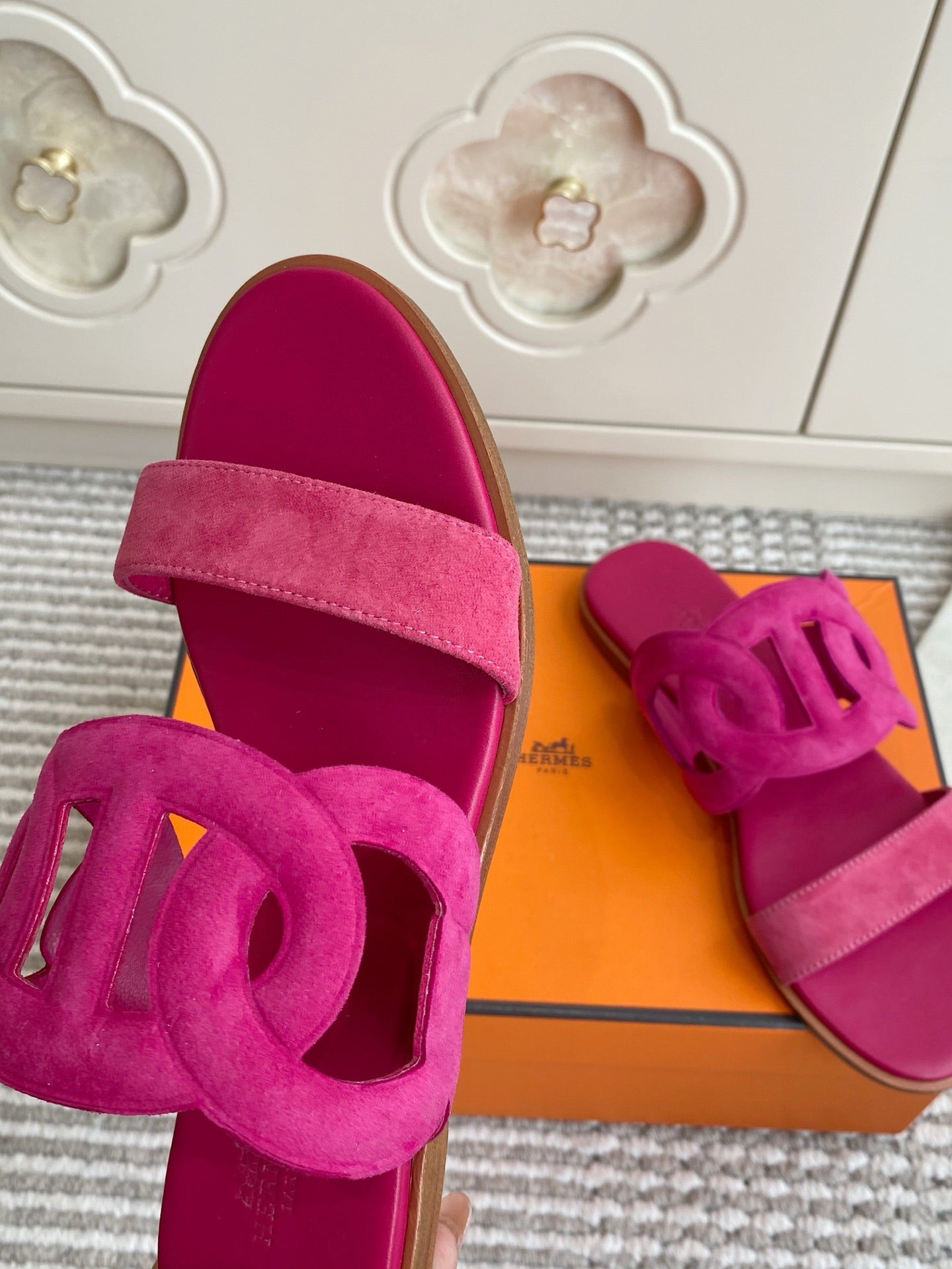 HM Lagune Sandal Hot Pink Suede