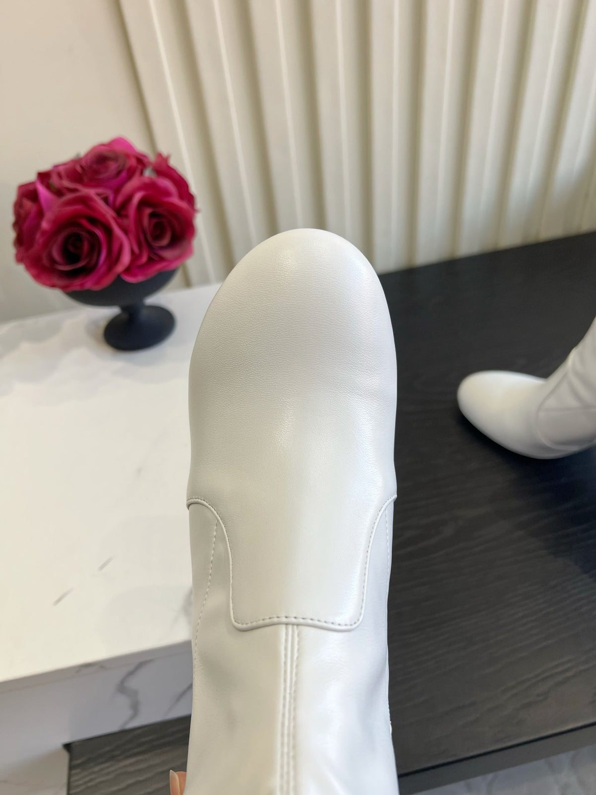 CC 26s Mid-Calf Boots White Lambskin 183502