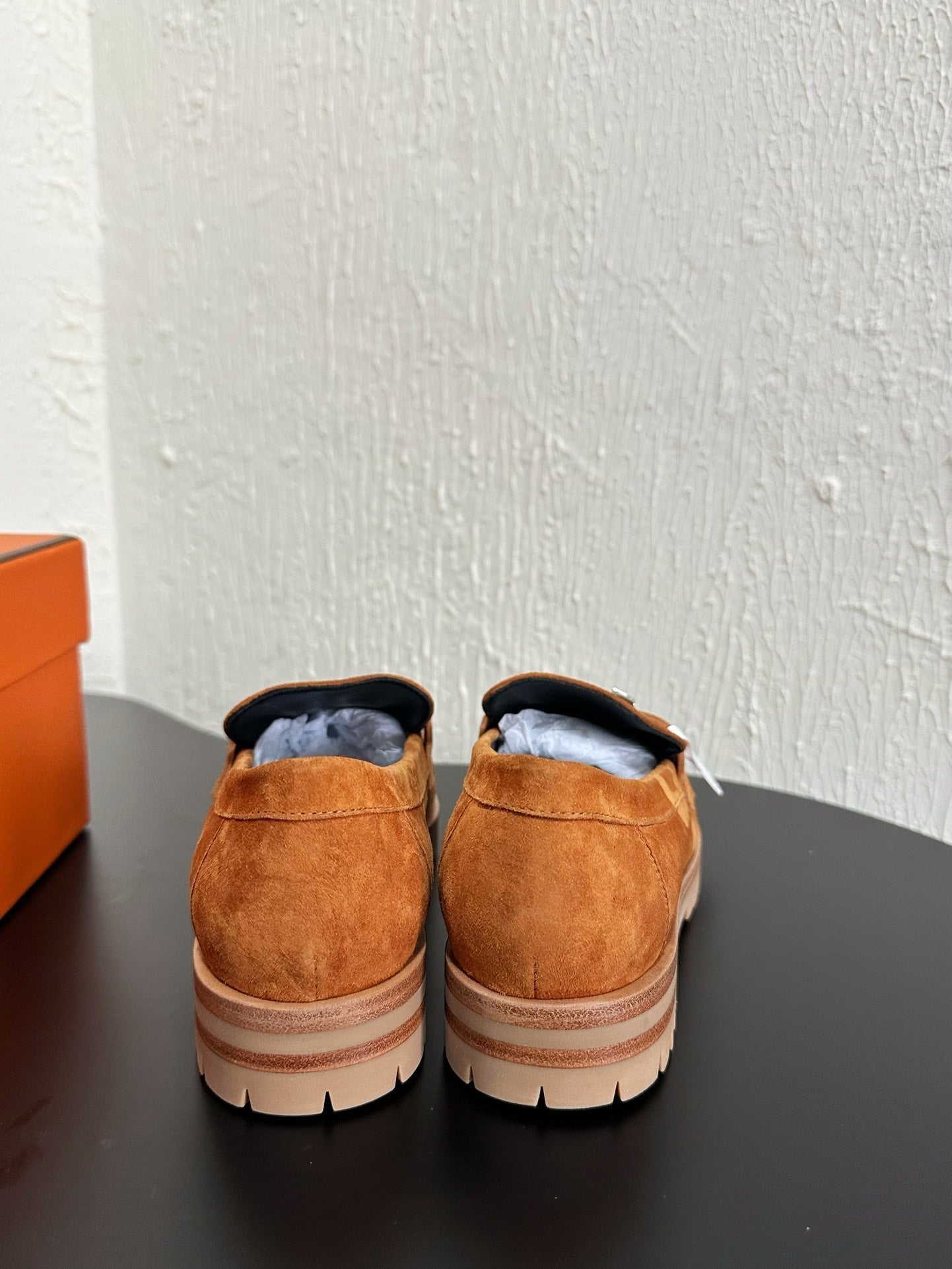 HM Faubourg Loafer 30mm Light Orange Suede 960939