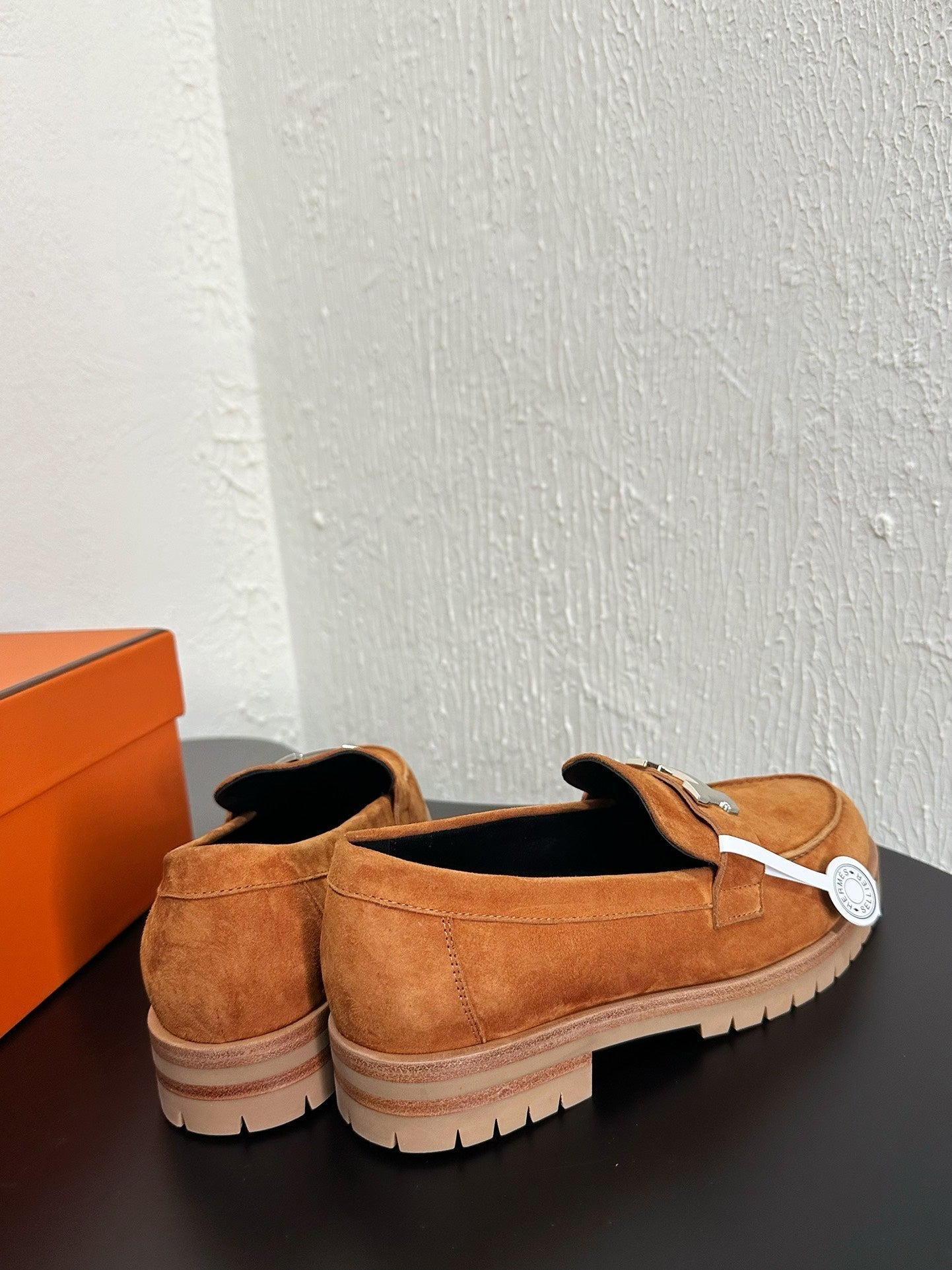 HM Faubourg Loafer 30mm Light Orange Suede 960939