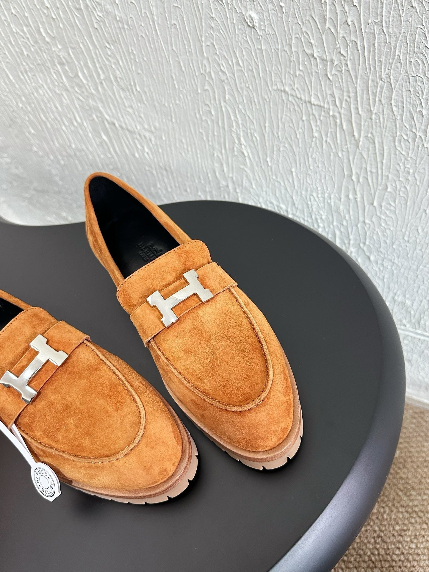 HM Faubourg Loafer 30mm Light Orange Suede 960939