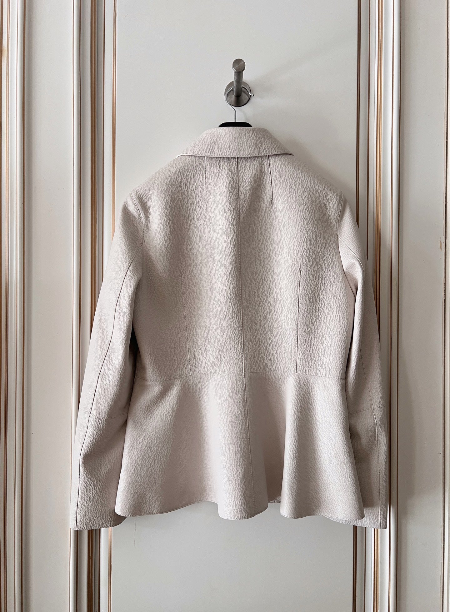 HM 26s Equestrian Jacket Cream Leather 418969