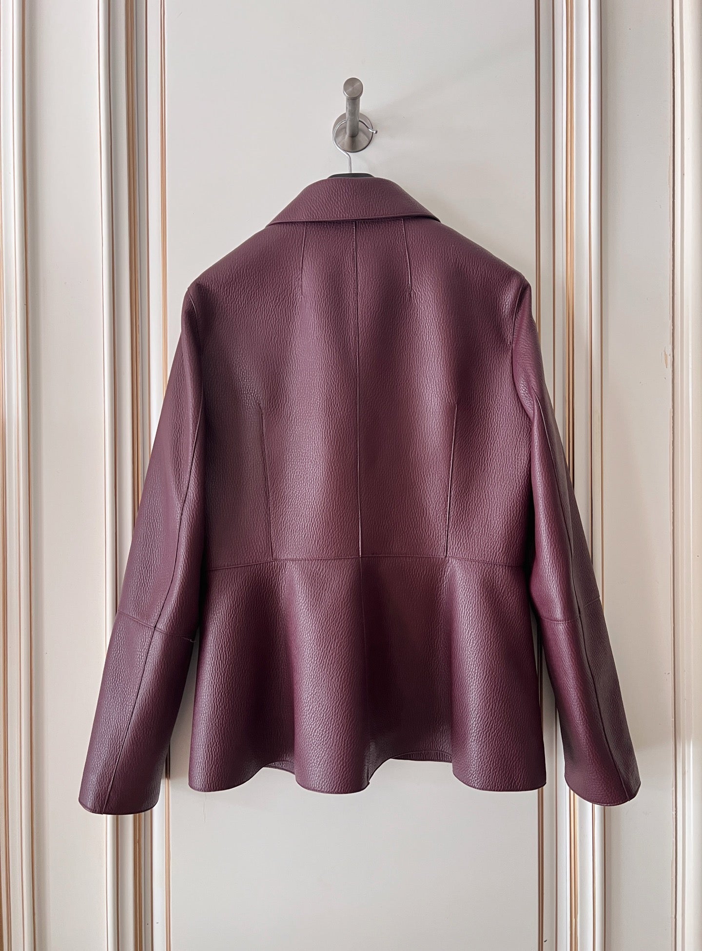 HM 26s Equestrian Jacket Burgundy Leather 418972