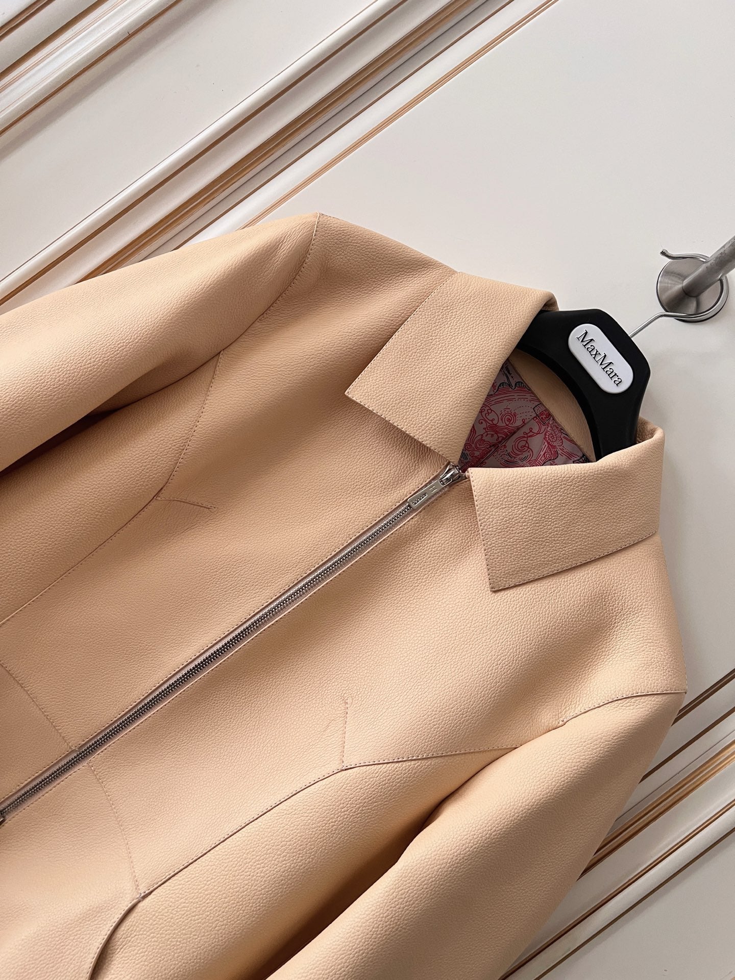 HM 26s Equestrian Jacket Beige Leather 418975
