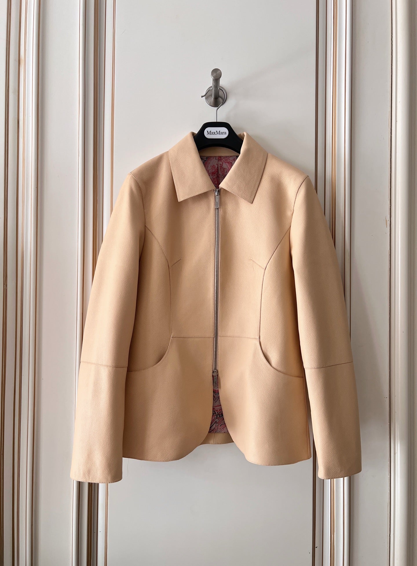 HM 26s Equestrian Jacket Beige Leather 418975
