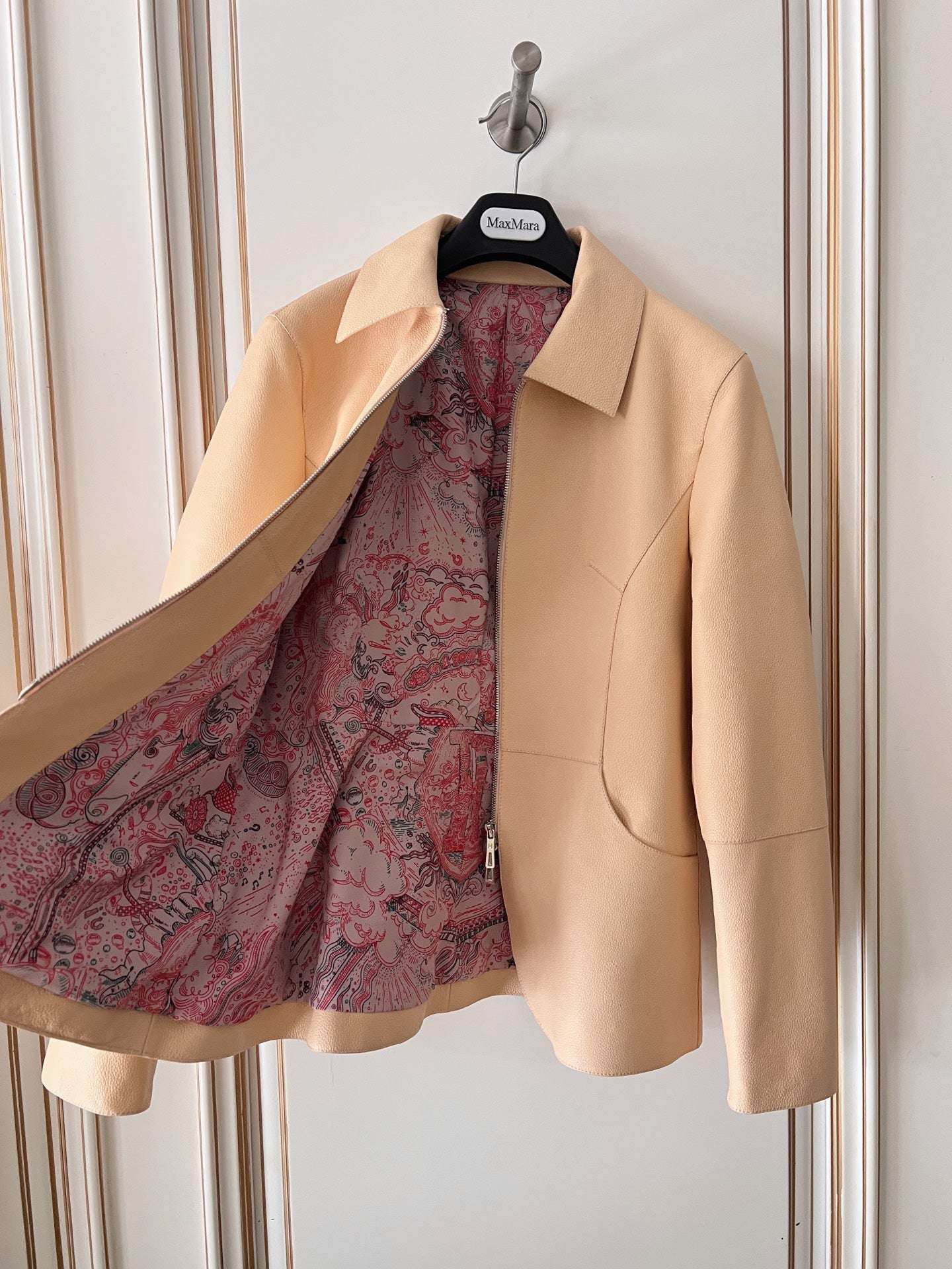 HM 26s Equestrian Jacket Beige Leather 418975