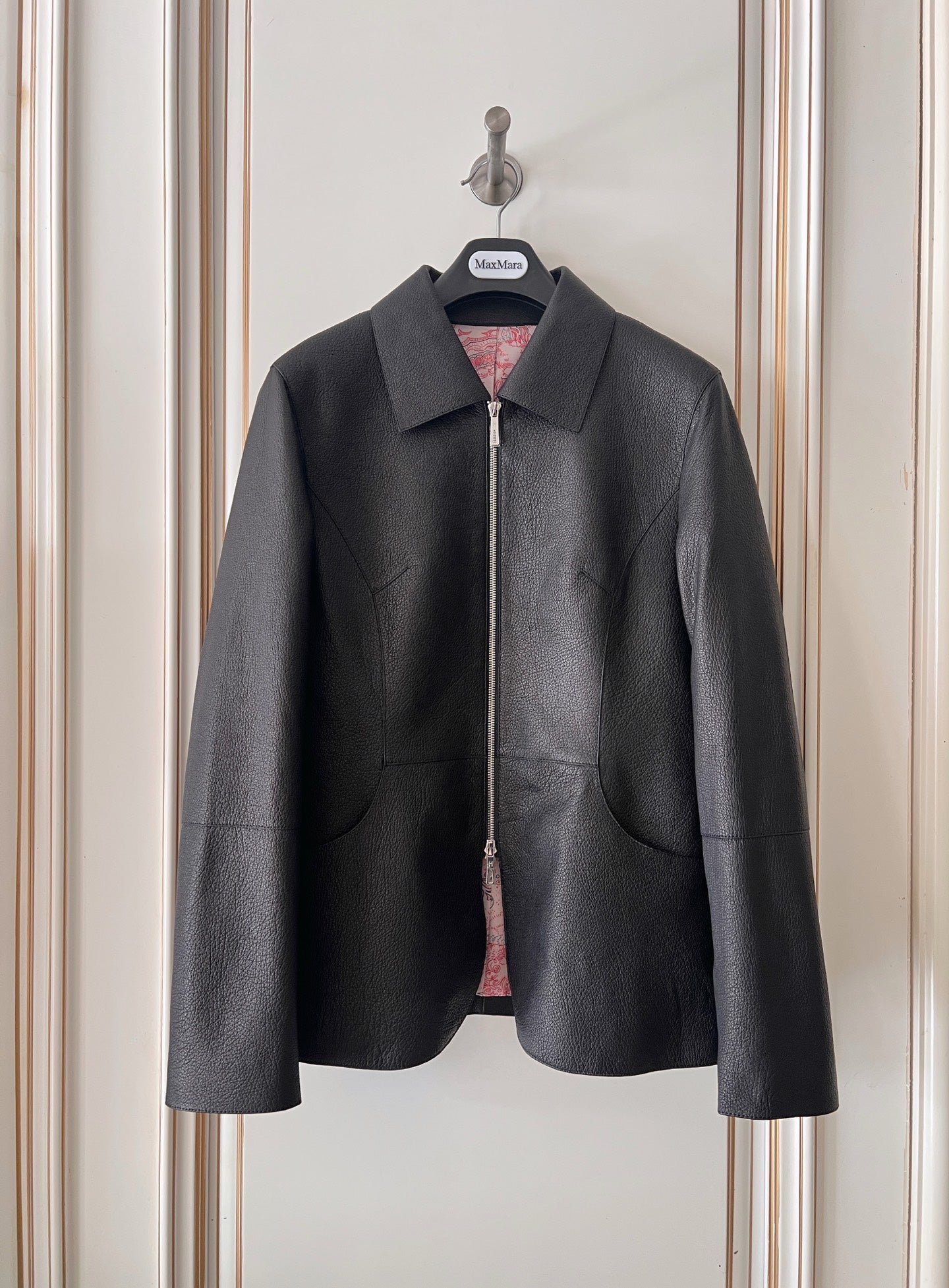 HM 26s Equestrian Jacket Black Leather 418978