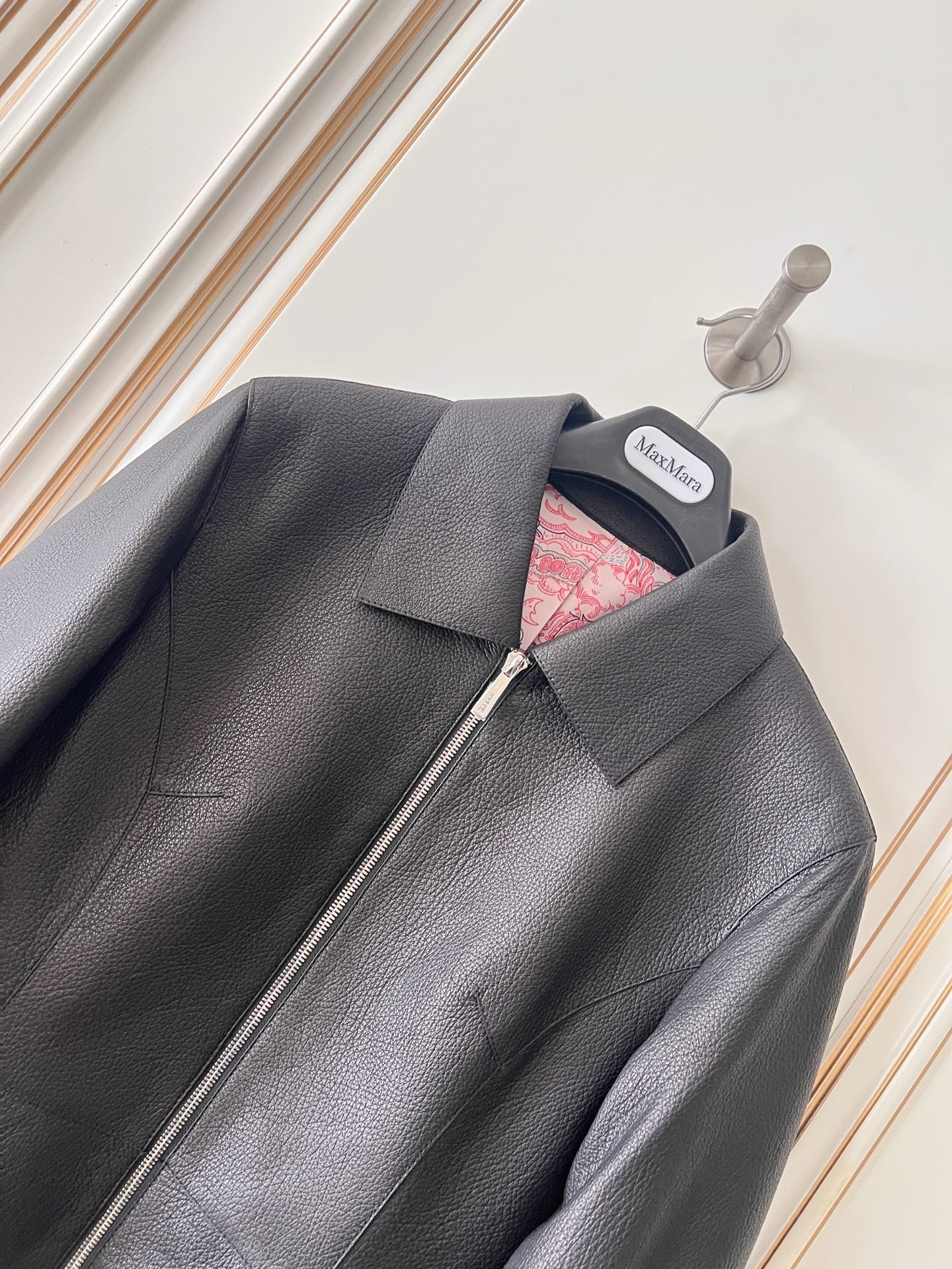 HM 26s Equestrian Jacket Black Leather 418978