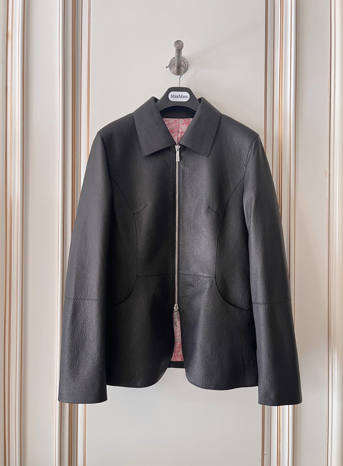 HM 26s Equestrian Jacket Black Leather 418978