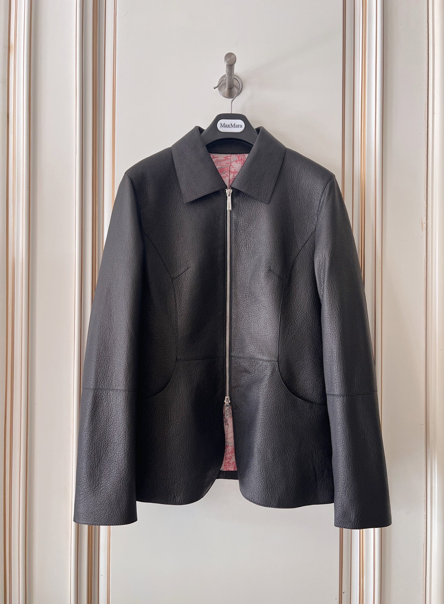 HM 26s Equestrian Jacket Black Leather 418978