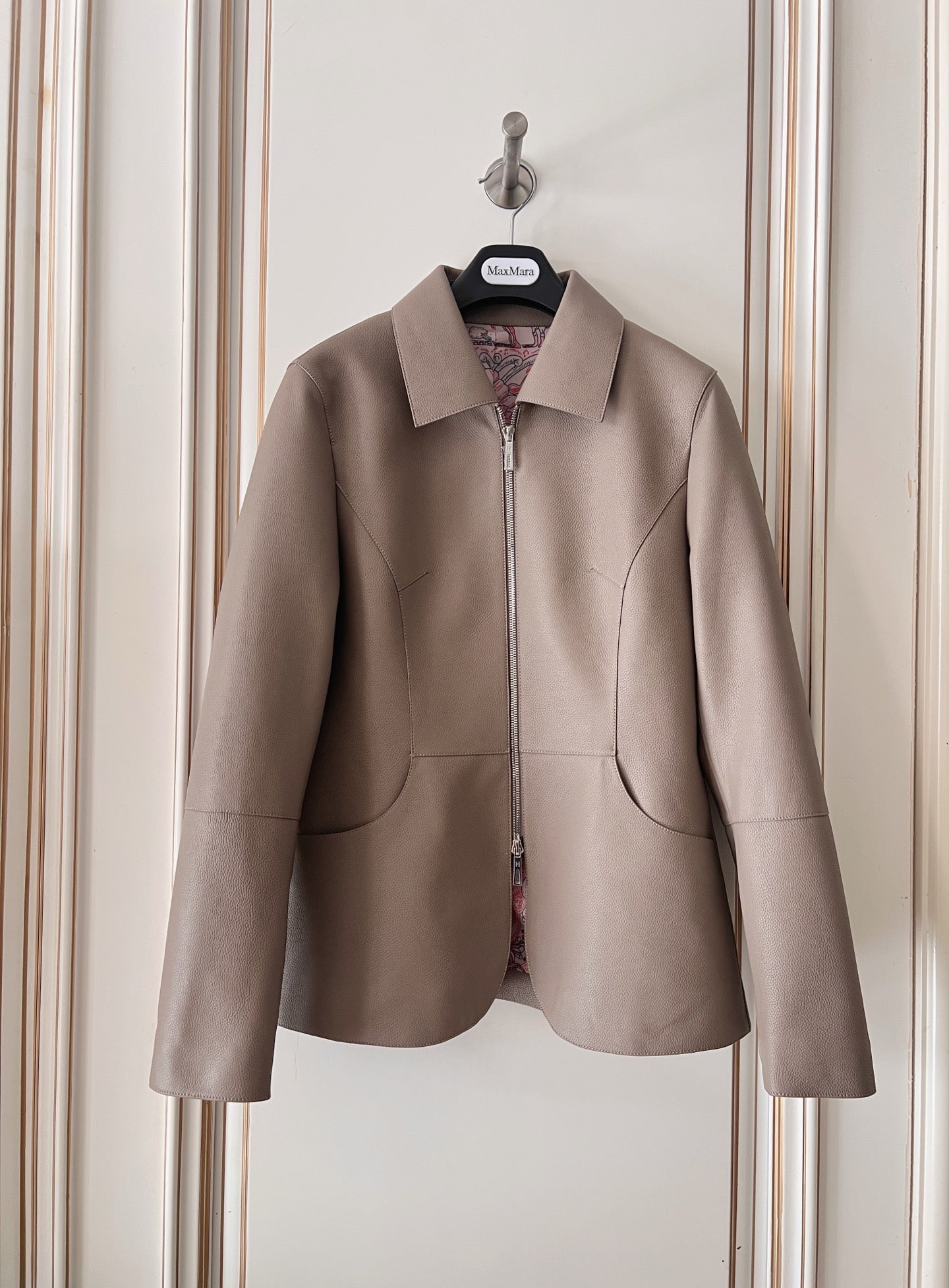 HM 26s Equestrian Jacket Taupe Leather 418981