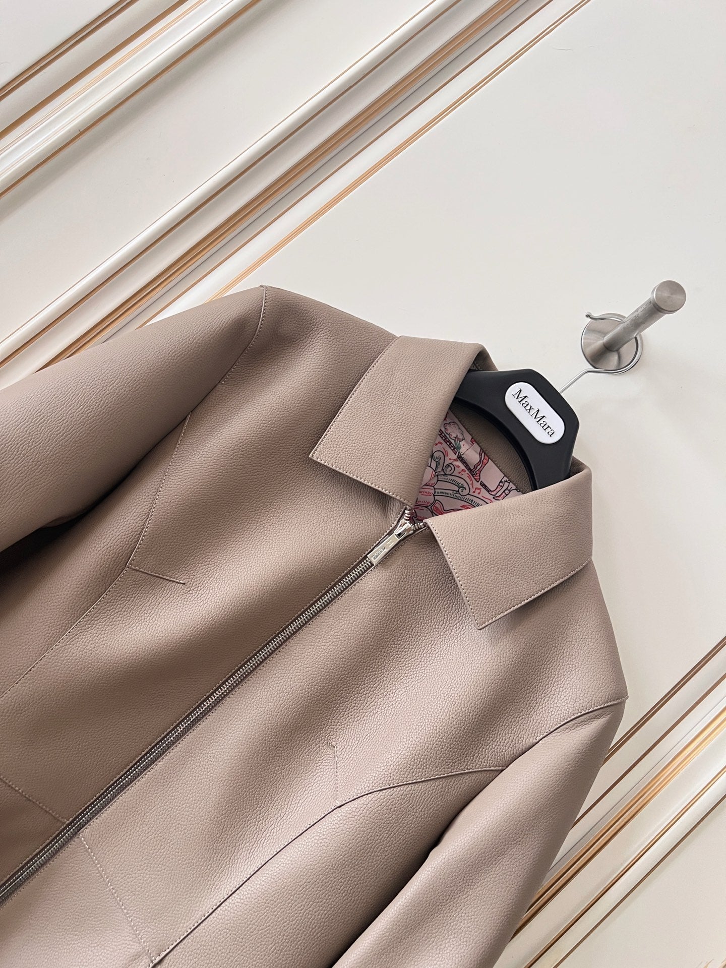 HM 26s Equestrian Jacket Taupe Leather 418981