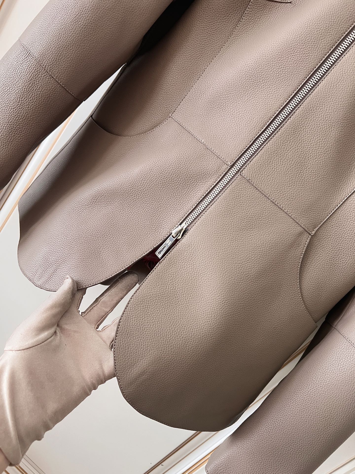 HM 26s Equestrian Jacket Taupe Leather 418981