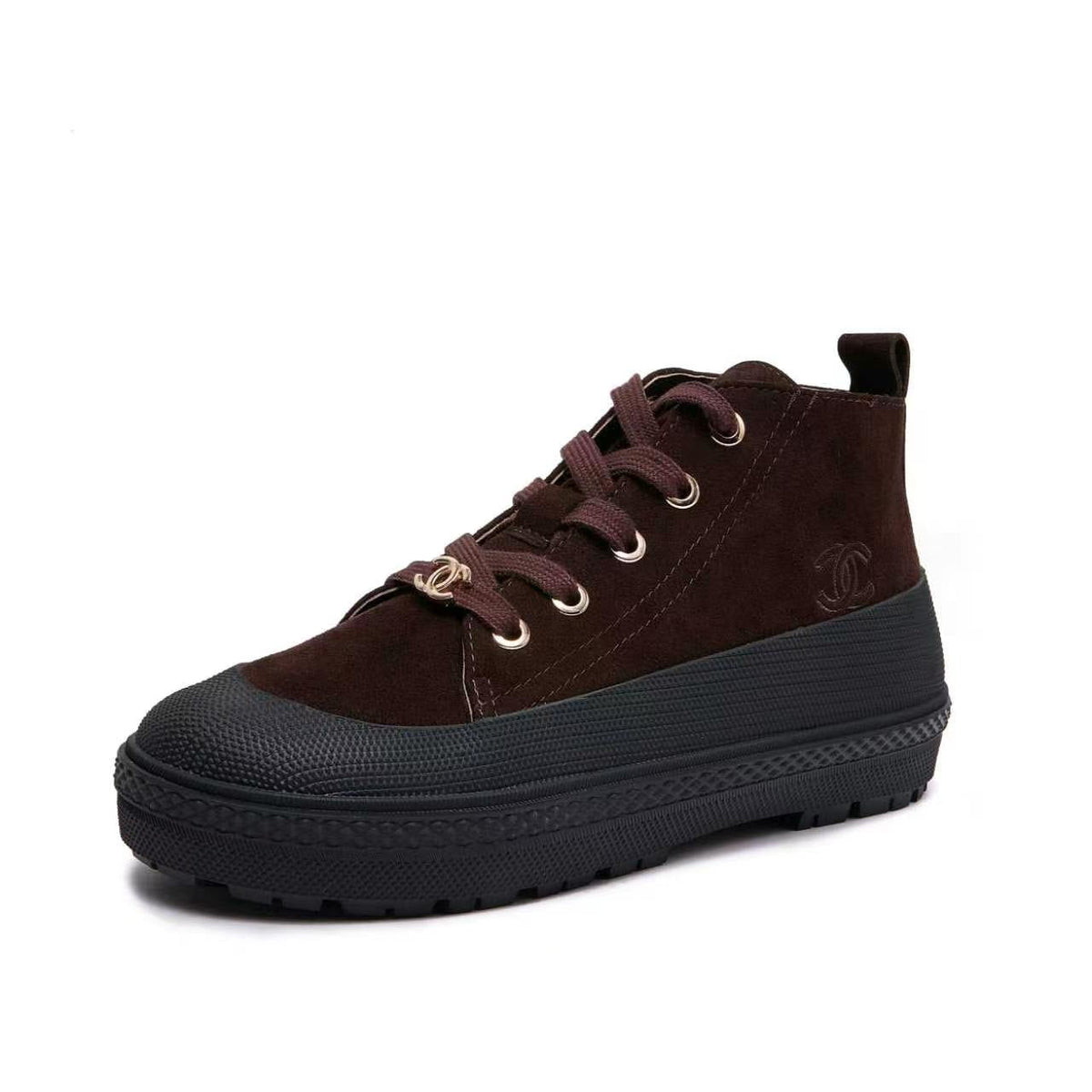 Chanel 26s Mid Sneakers Dark Brown Suede 168233