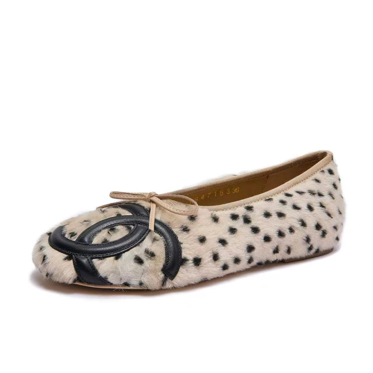 Chanel 26s Ballet Flats Leopard Pony Hair 168235