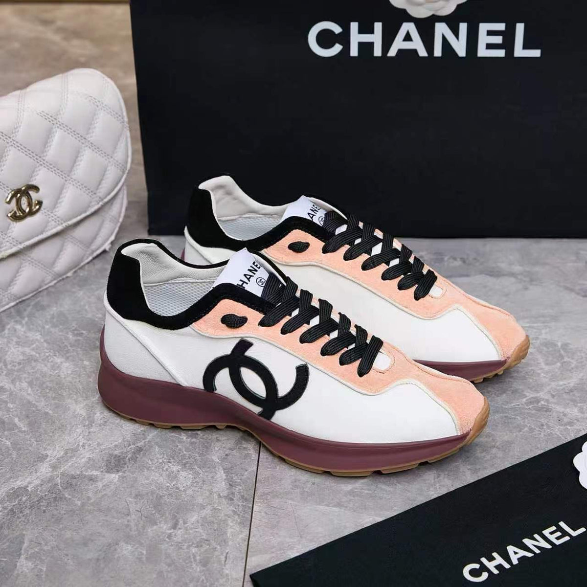 Chanel 26s Sneakers Multicolor Leather Suede 168243