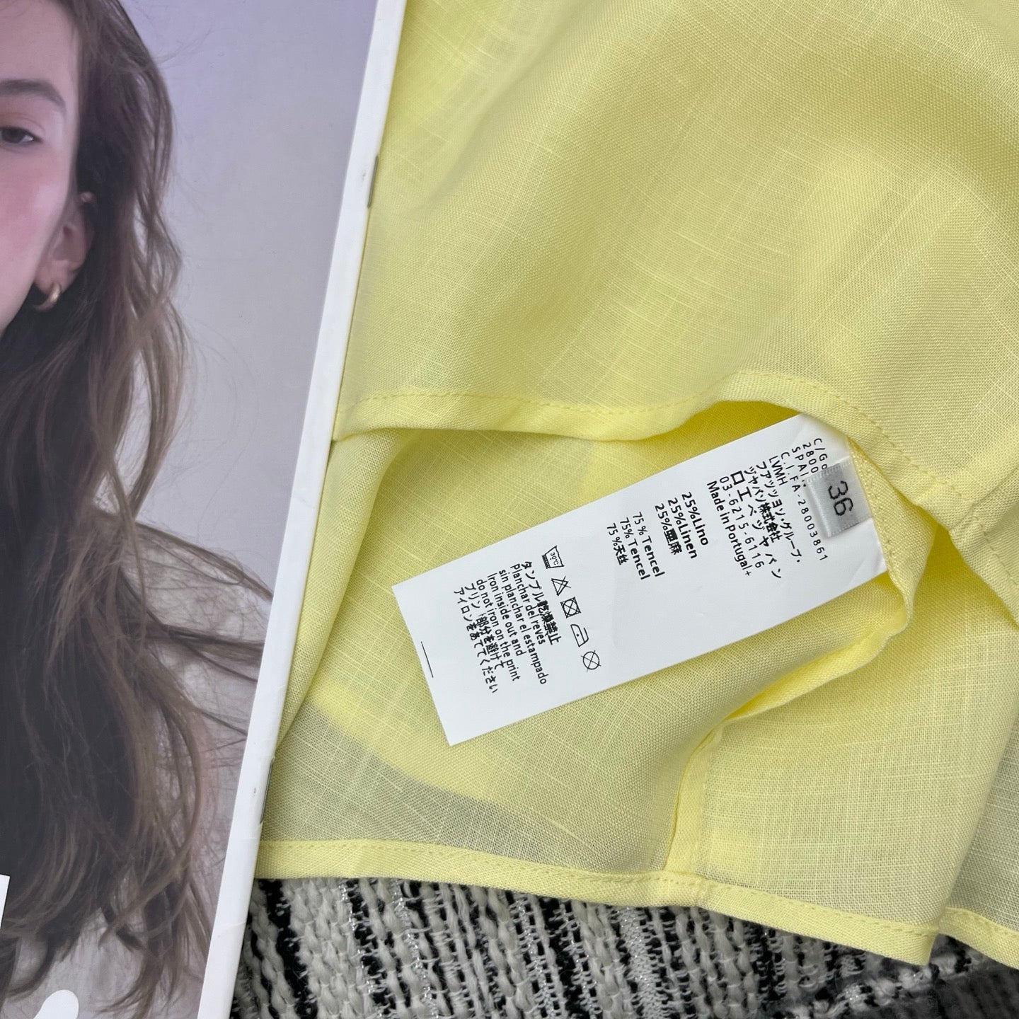 Loewe Embroidered Logo Collared Long-Sleeved Shirt Light Yellow Cotton