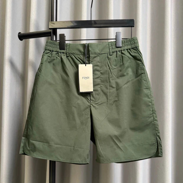 Fendi 2026 Men's Casual Shorts Olive Green Polyester Nylon 830399