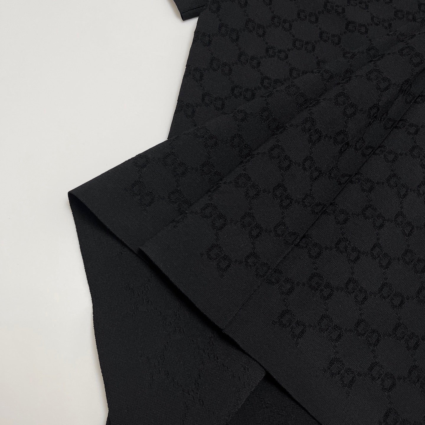 GG Jacquard Fabric T-shirt Black Cotton 394290