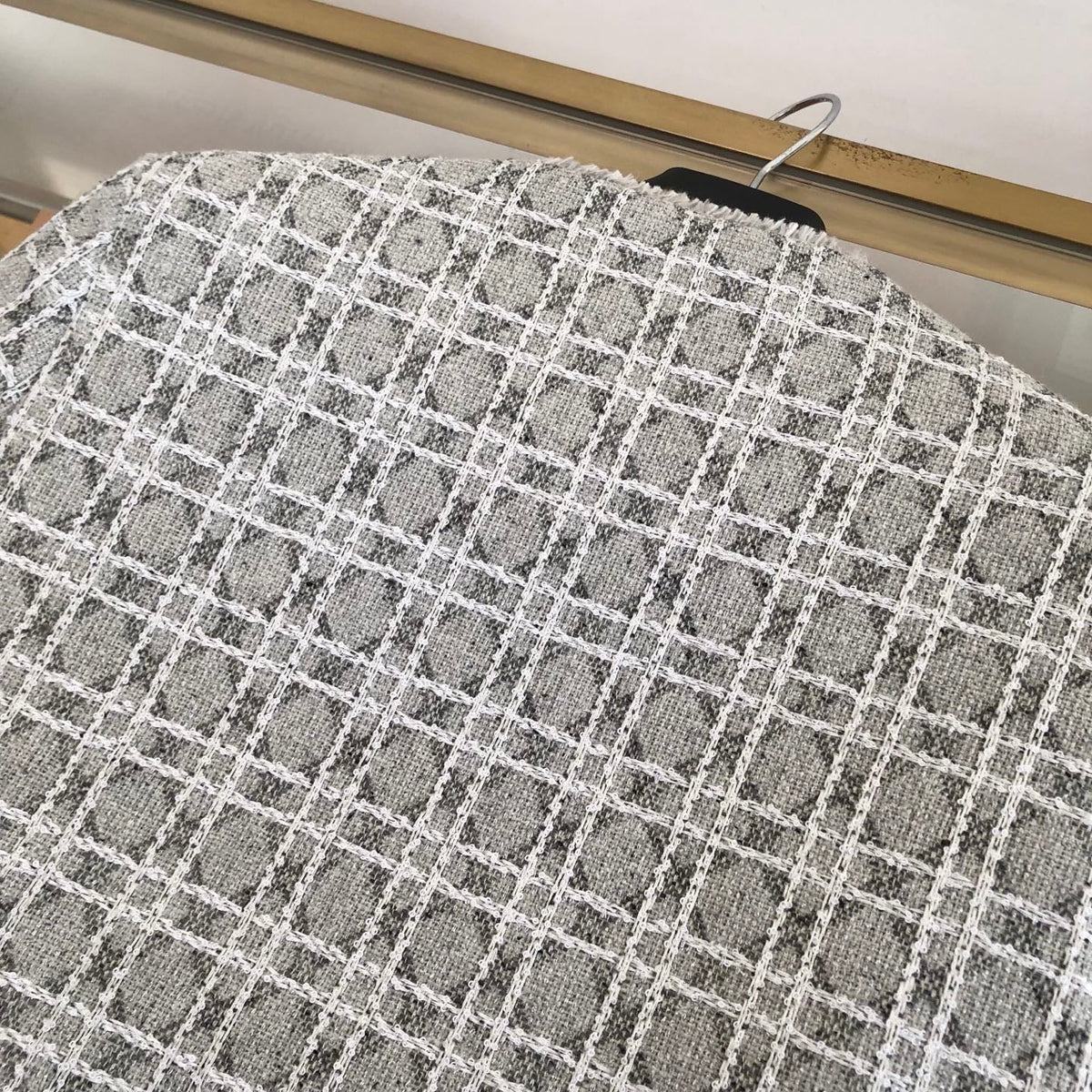Dior 26s Cannage Tweed Jacket Grey 450647