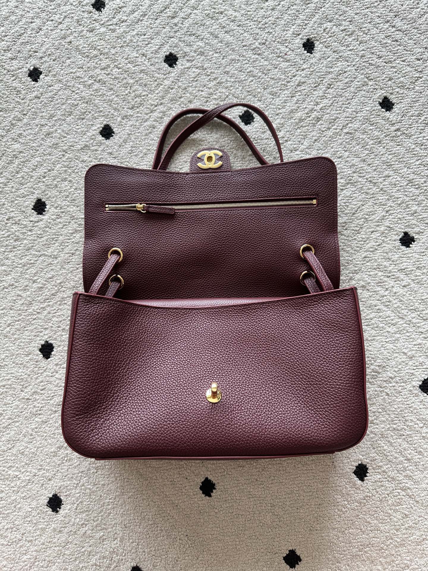 CC 26s Maxi Flap Bag 32cm Deep Burgundy Calfskin GHW