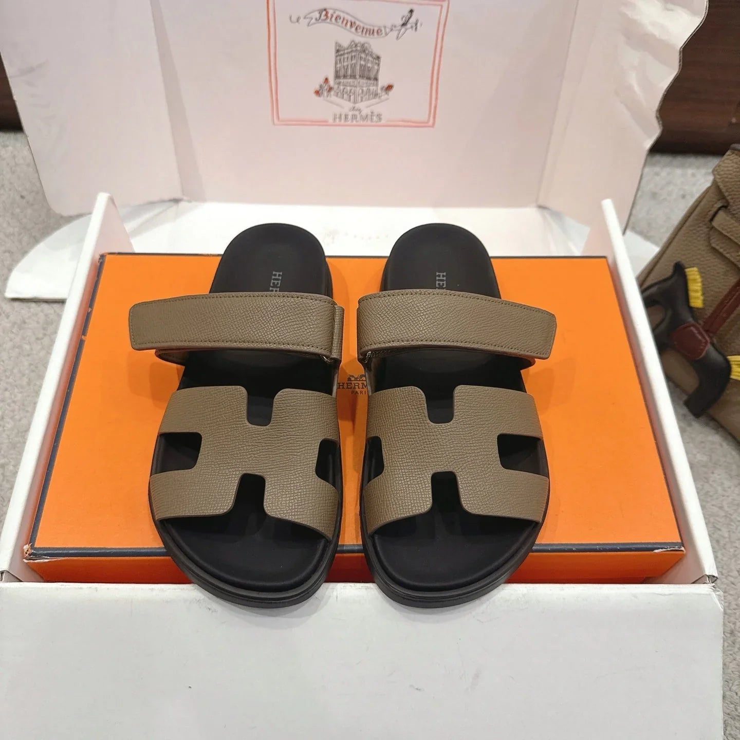 HM Chypre Sandal Grained Calfskin 862962