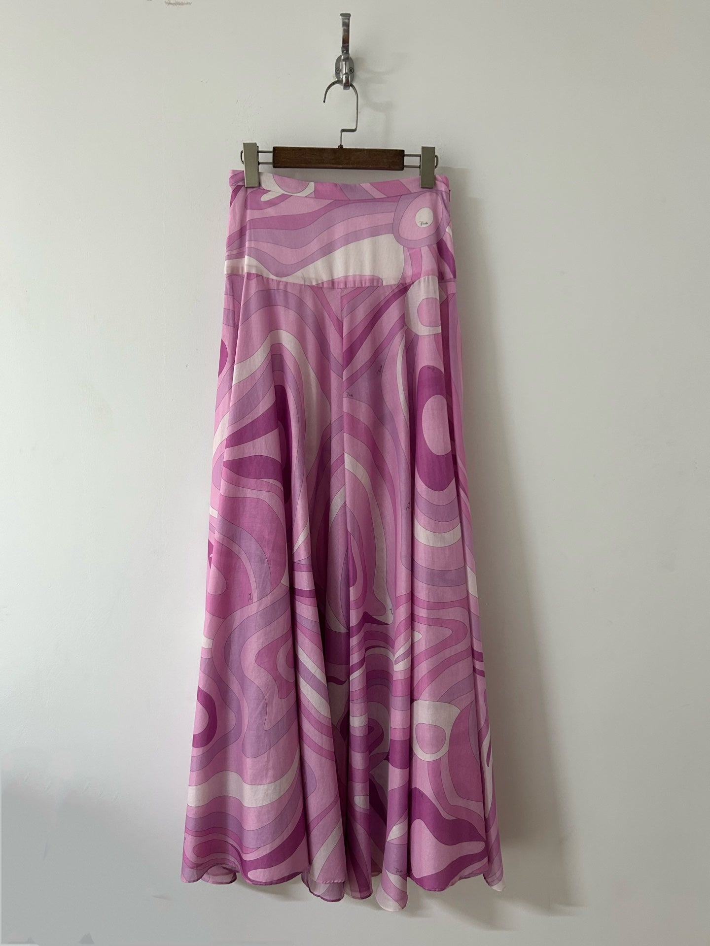 Pucci 26s Stella-Print Silk Maxi Dress Hot Pink Silk 391092