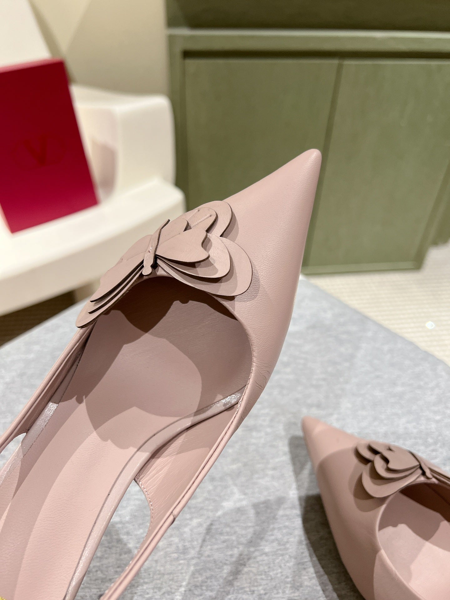 VT Papier-Phalène Pumps Light Pink Sheepskin 659183
