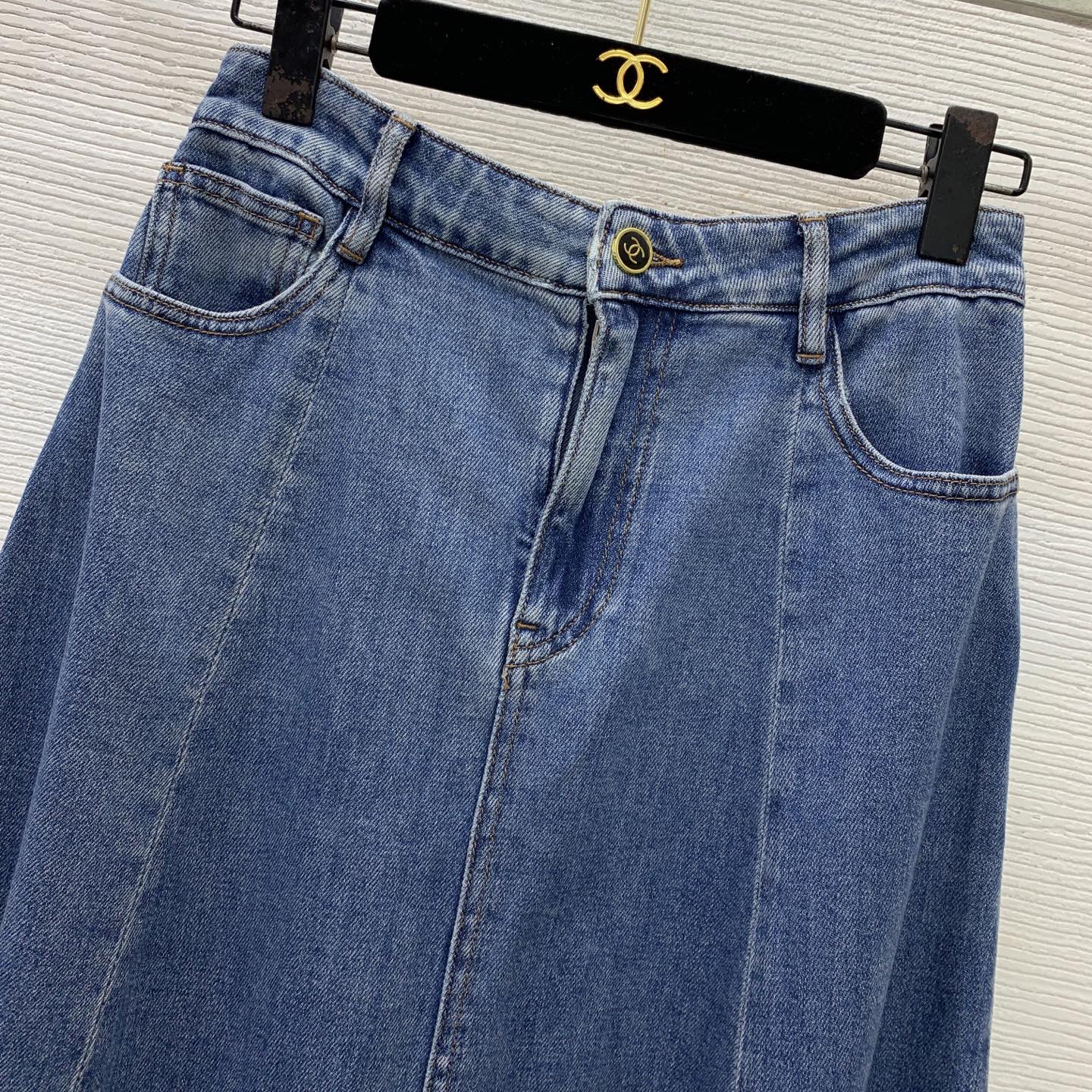 CC 26s Washed Denim Midi Dress 411882