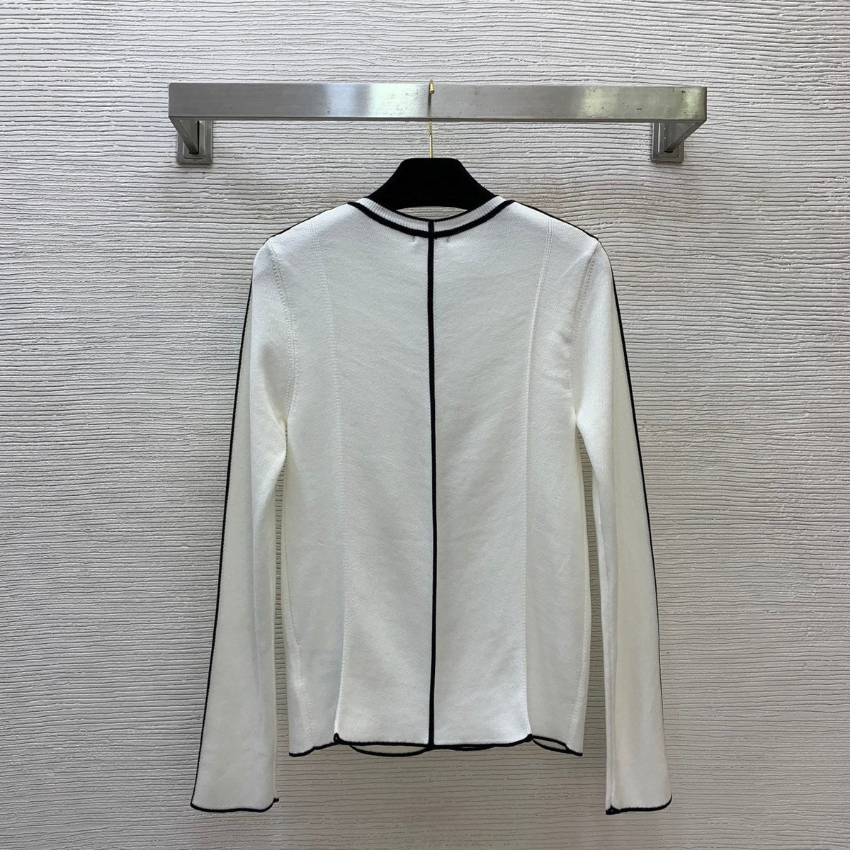 Chanel 26s Cardigan Contrast Trim Knit 445220