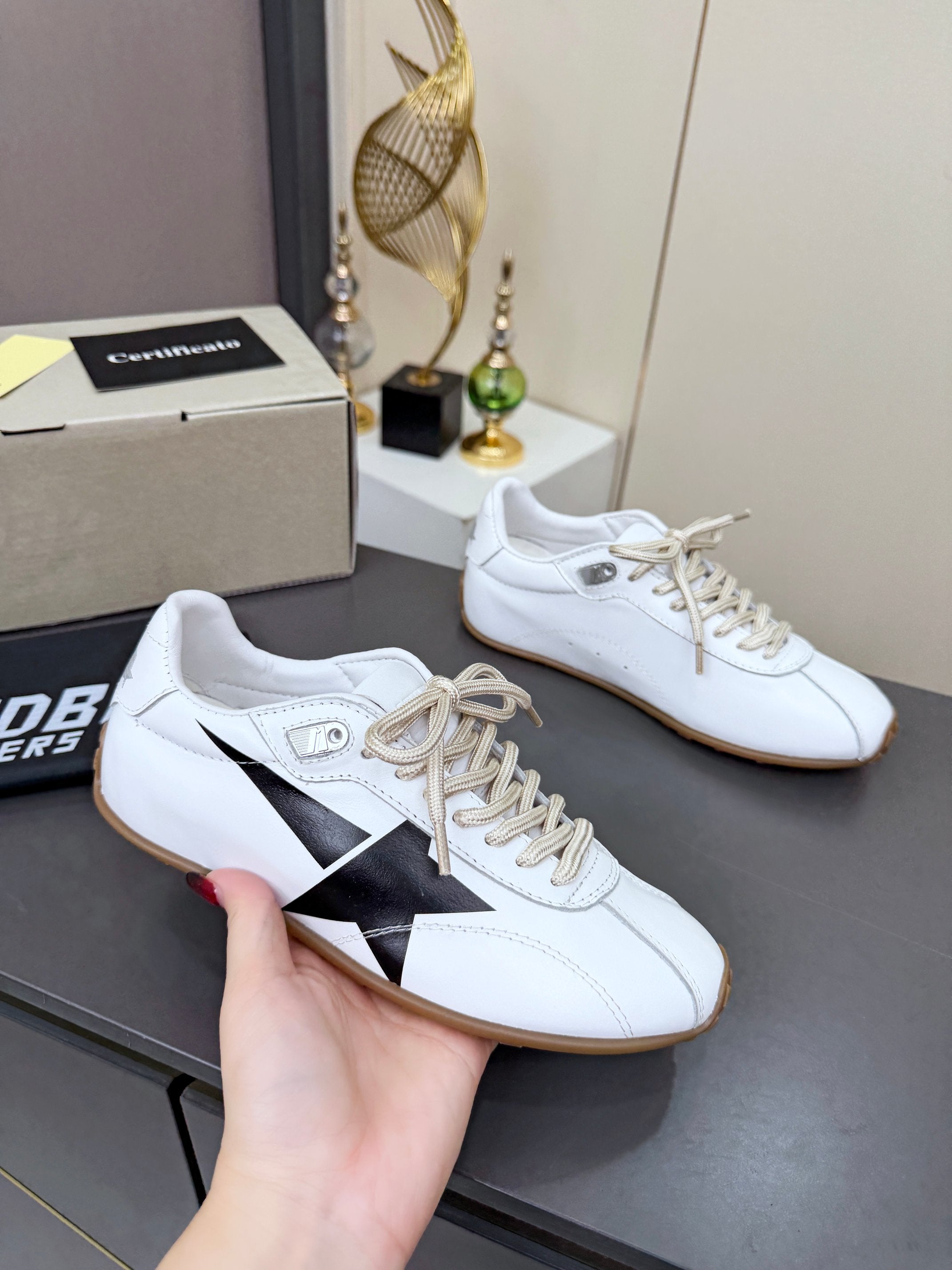 Golden Goose 26s Marathon Runner Sneakers White Leather 735861