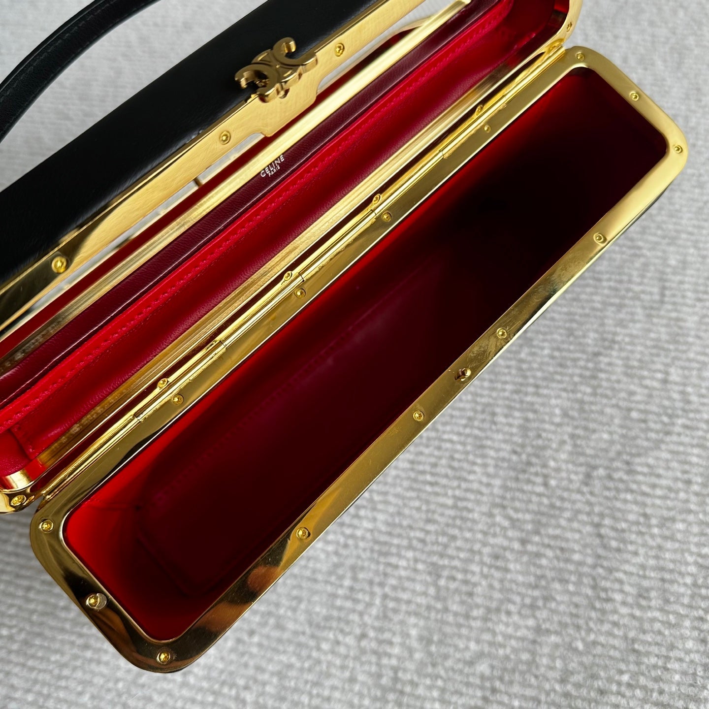 Celine 26s Rectangle Black Supple Calfskin