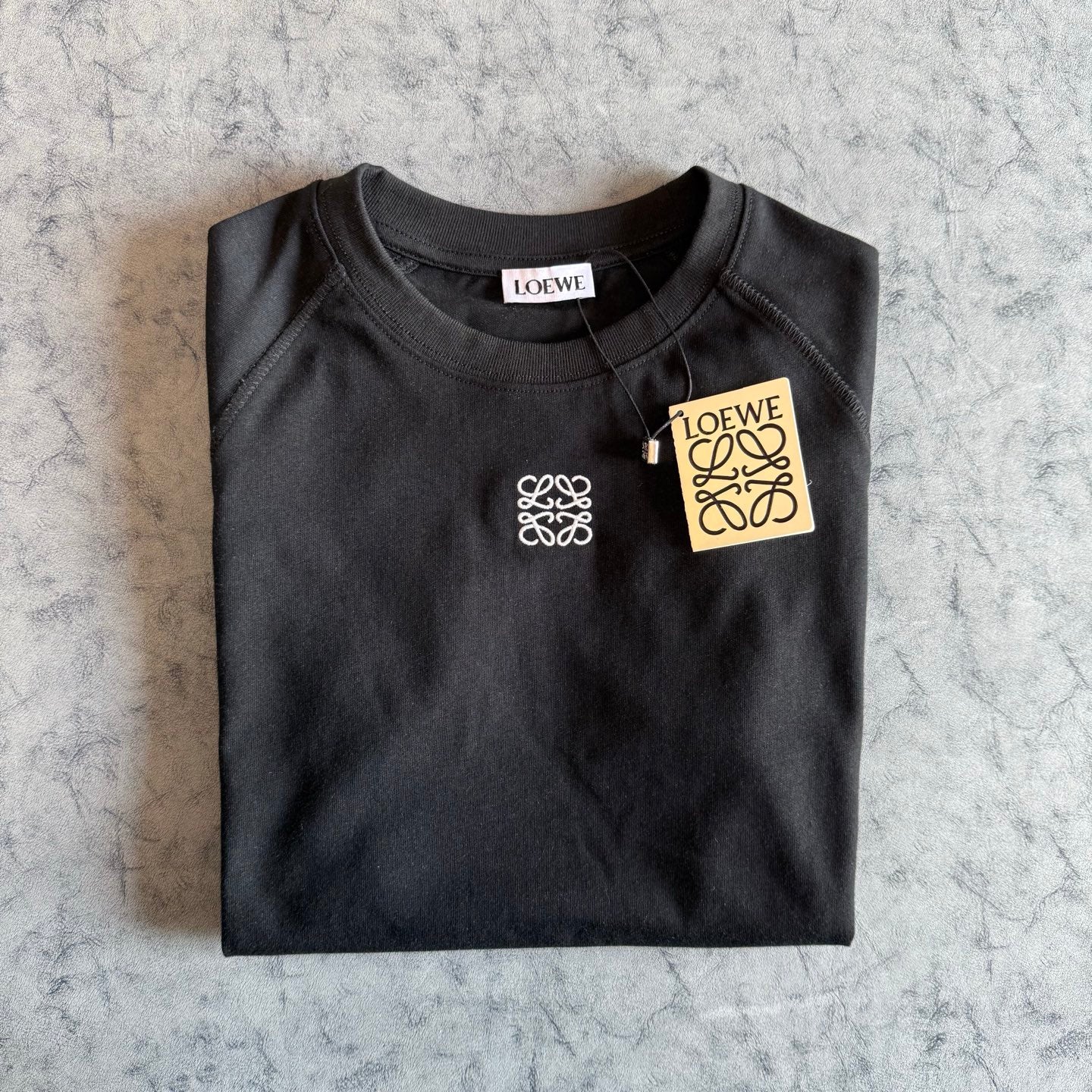 Loewe Anagram T-Shirt Black White Cotton Jersey 350441
