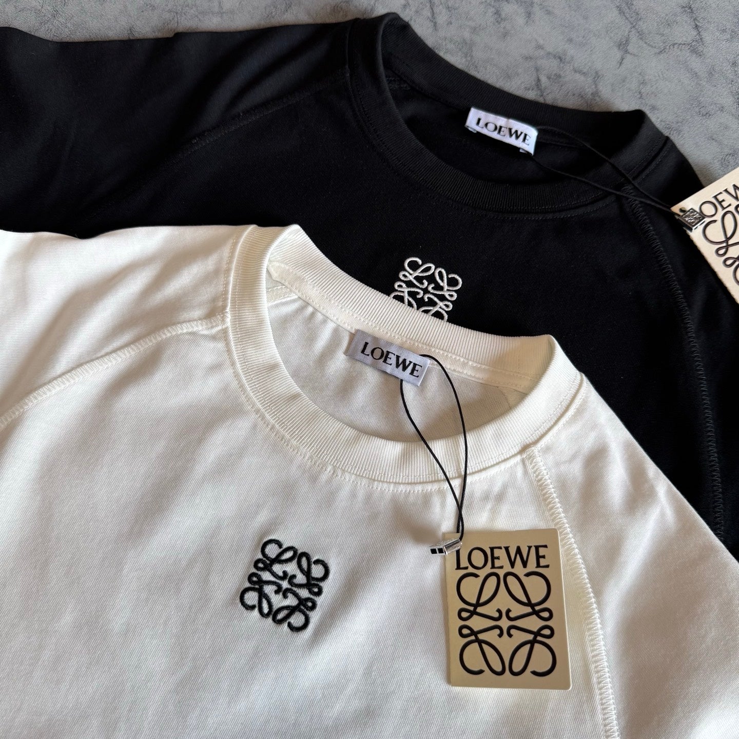Loewe Anagram T-Shirt Black White Cotton Jersey 350441