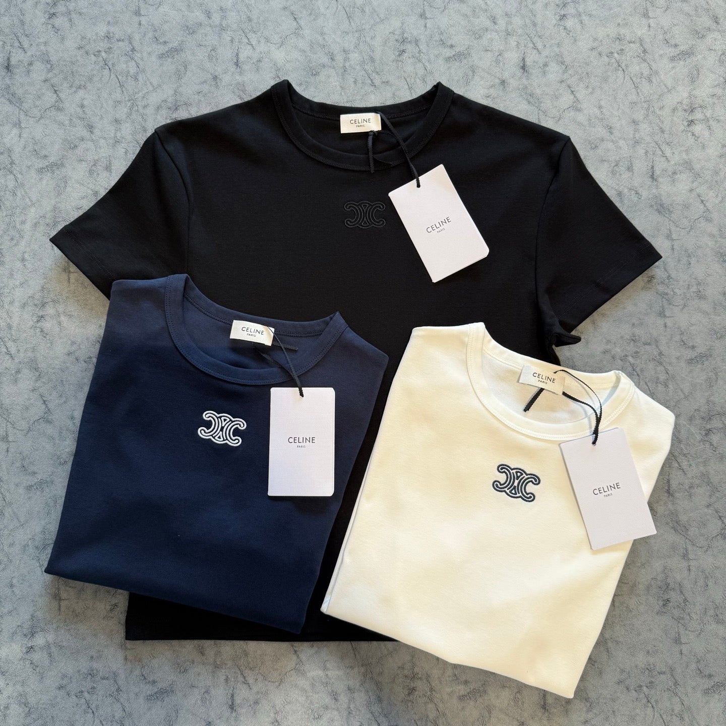 Celine SS26 Slim Fit Embroidered T-Shirt Cotton 350450