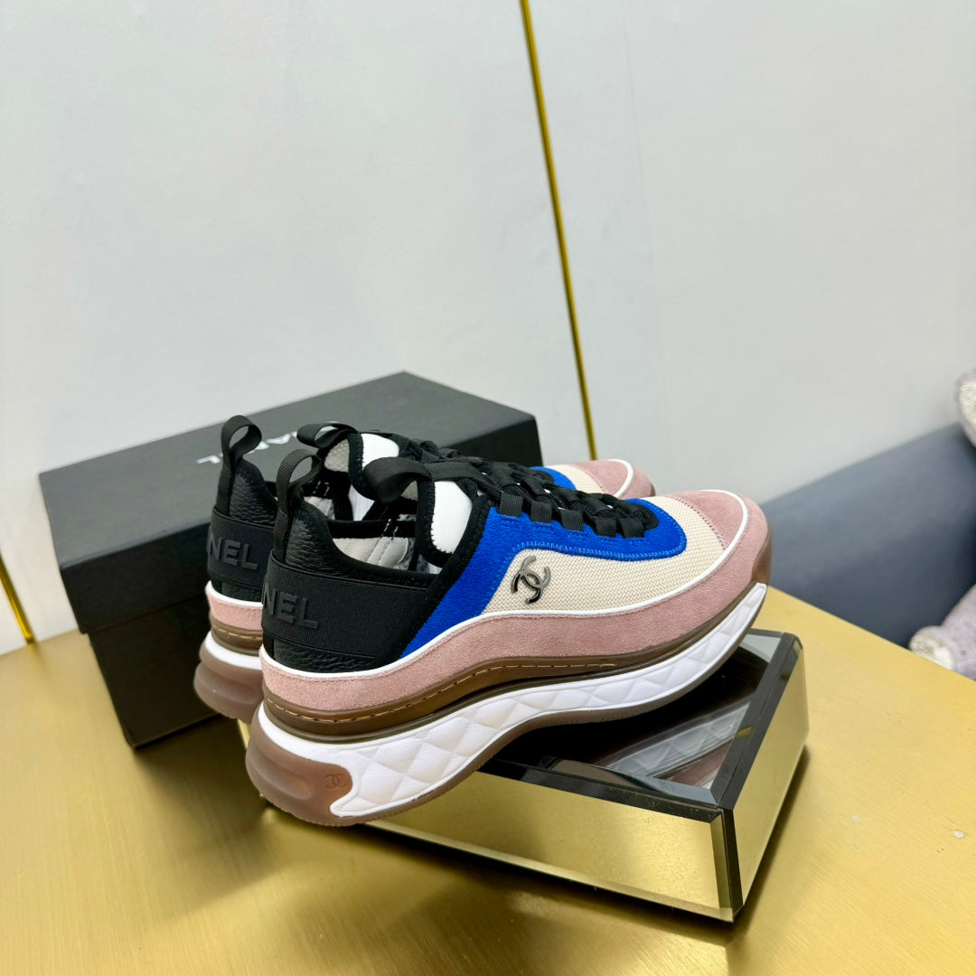 CC 26s Runner Sneakers Pink Blue Black Fabric Suede 139957