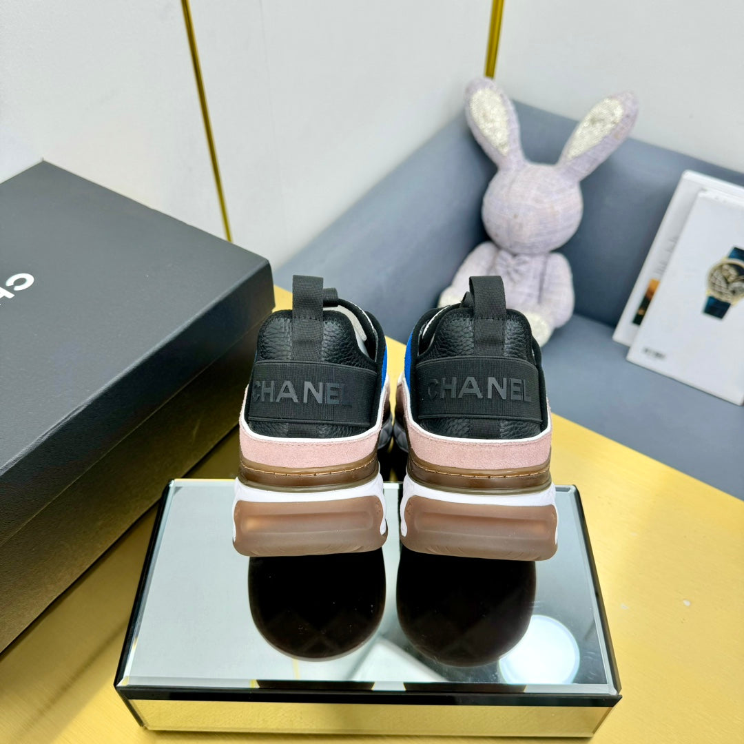 CC 26s Runner Sneakers Pink Blue Black Fabric Suede 139957