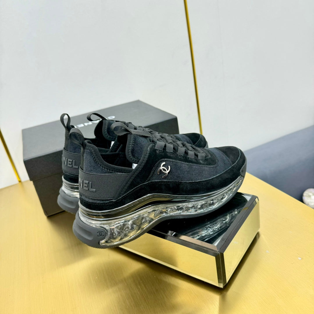 CC 26s Clear Sole Sneakers Black Velvet 139961
