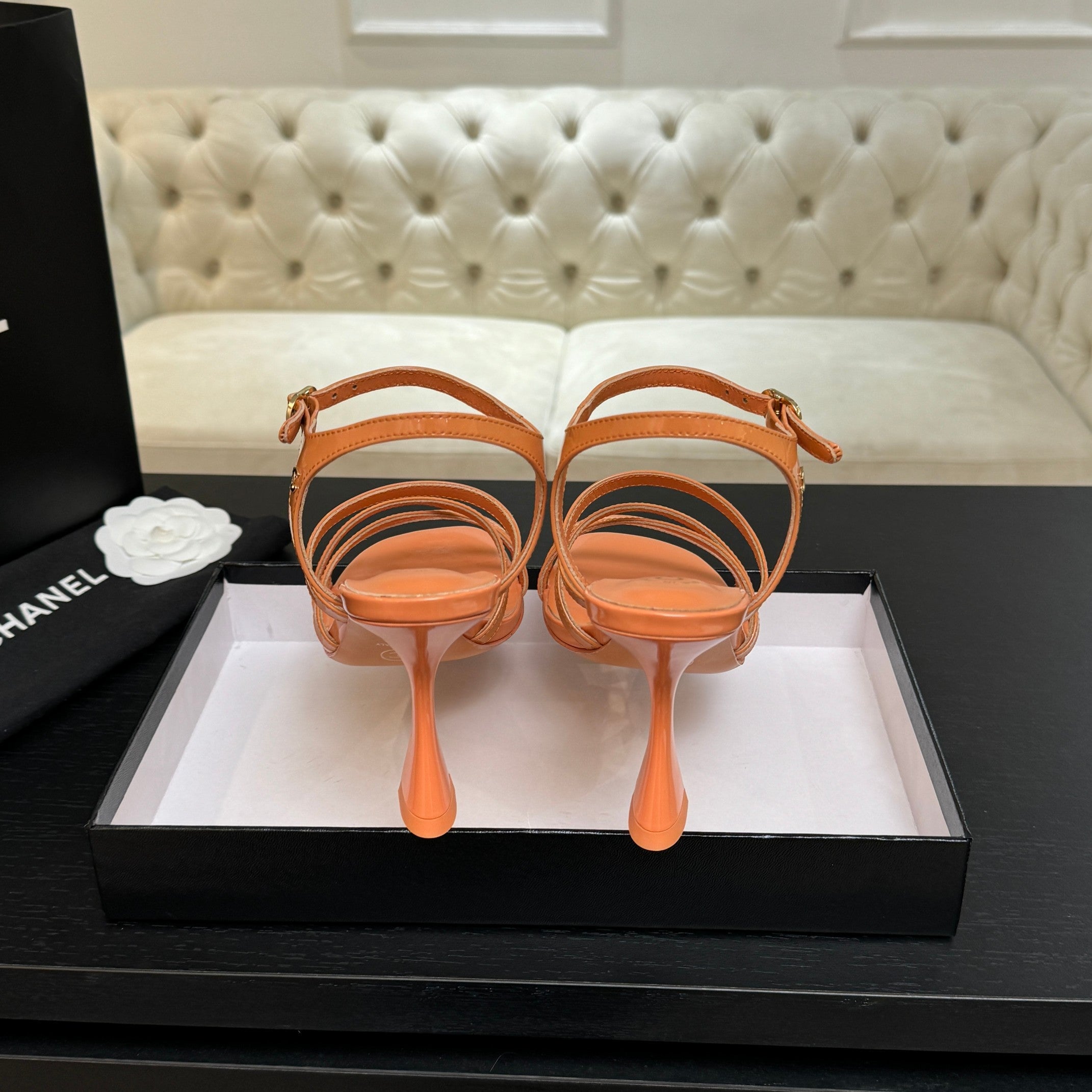 CC Cruise 25/26 Sandal 95mm Orange Patent Leather
