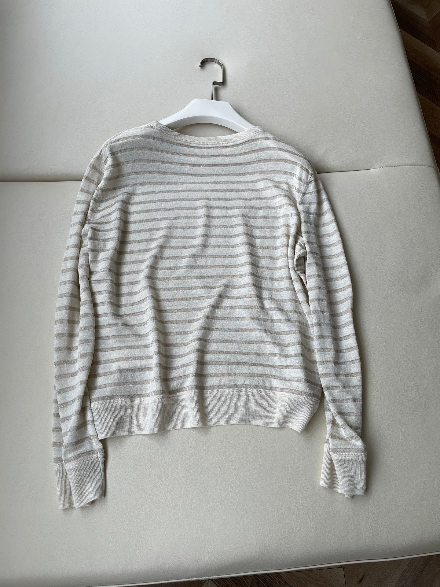 CD Long-sleeved Shirt White Linen Cashmere