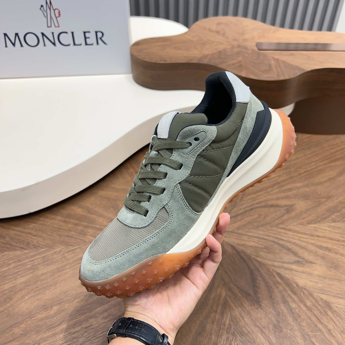 MC 26S CityTrek Men Sneakers 4cm Olive Fabric Suede 238814