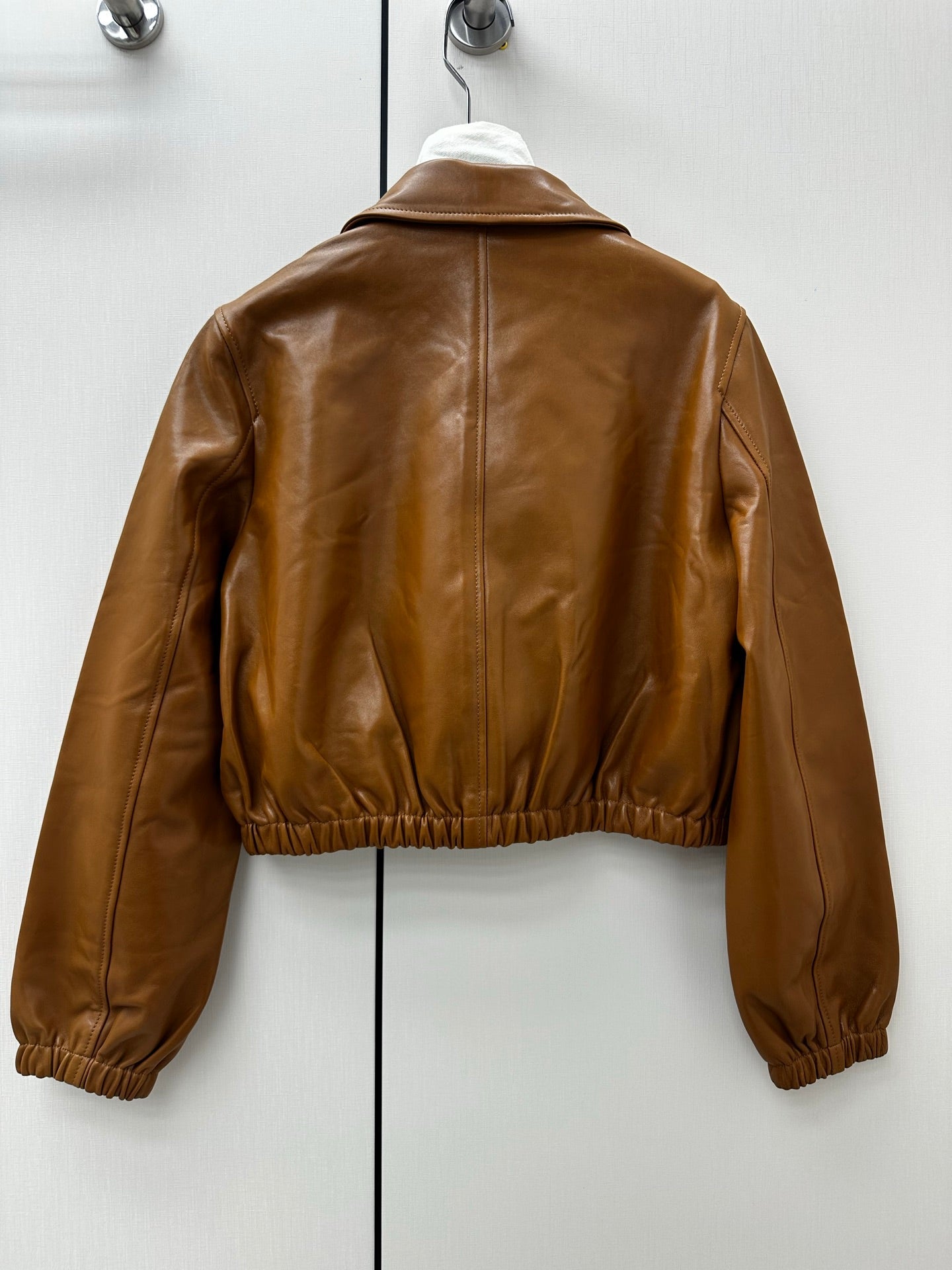 GG 26s Crop/Cropped Jacket Brown Leather 420978