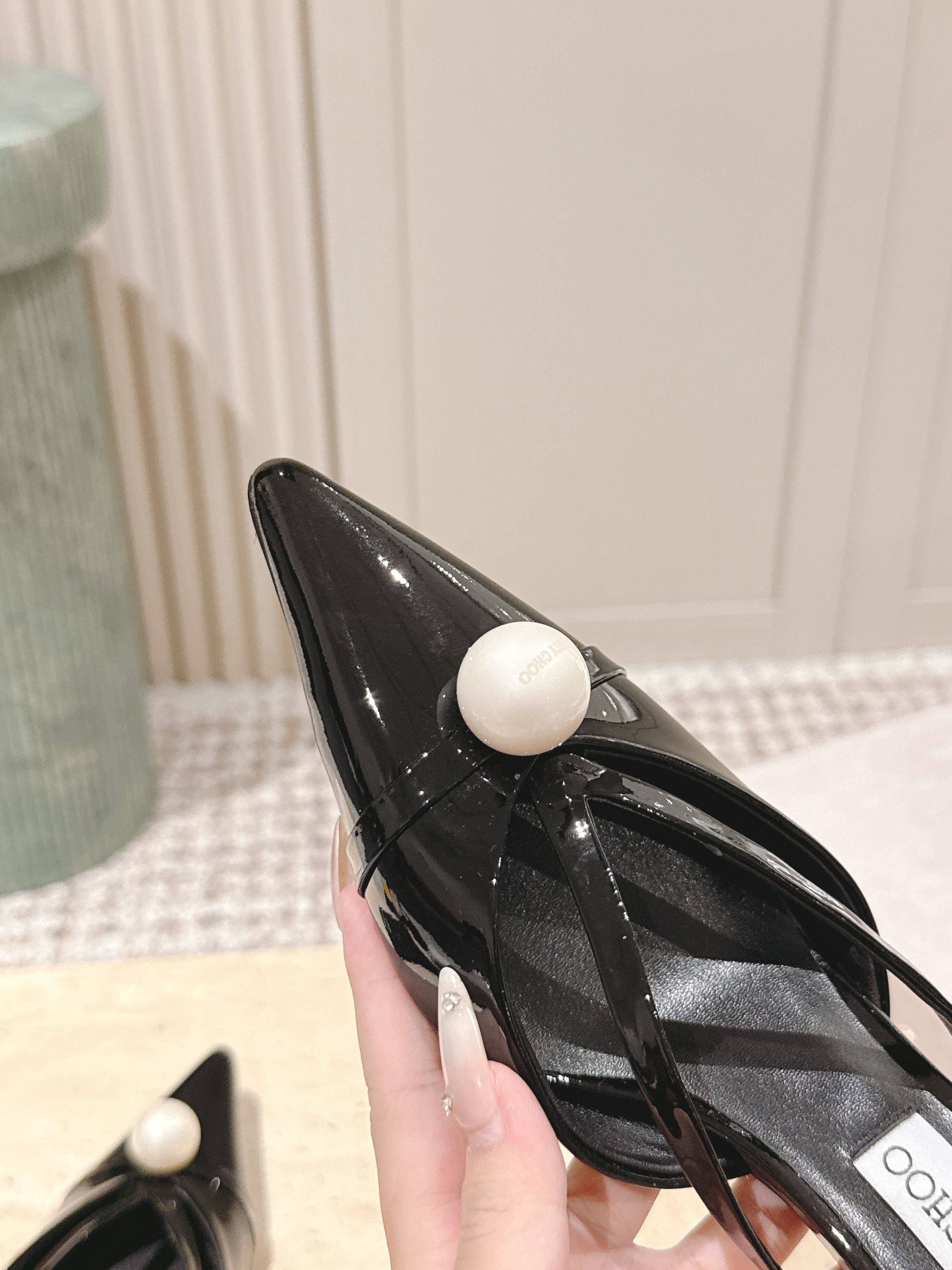 Jimmy Sana Mule 50mm Black Patent Leather 431843