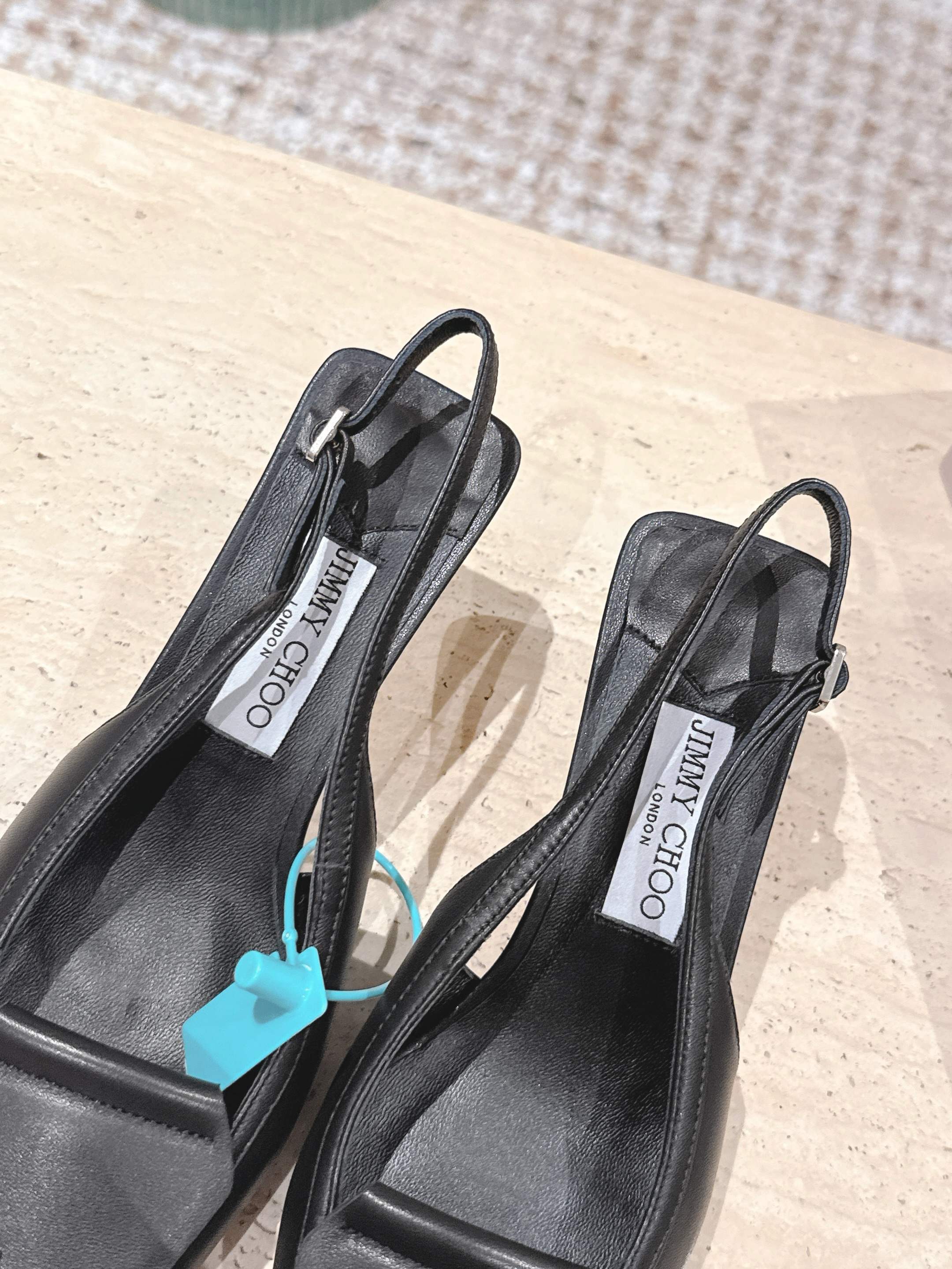Jimmy Frances Slingback 60mm Black Cowhide 431854