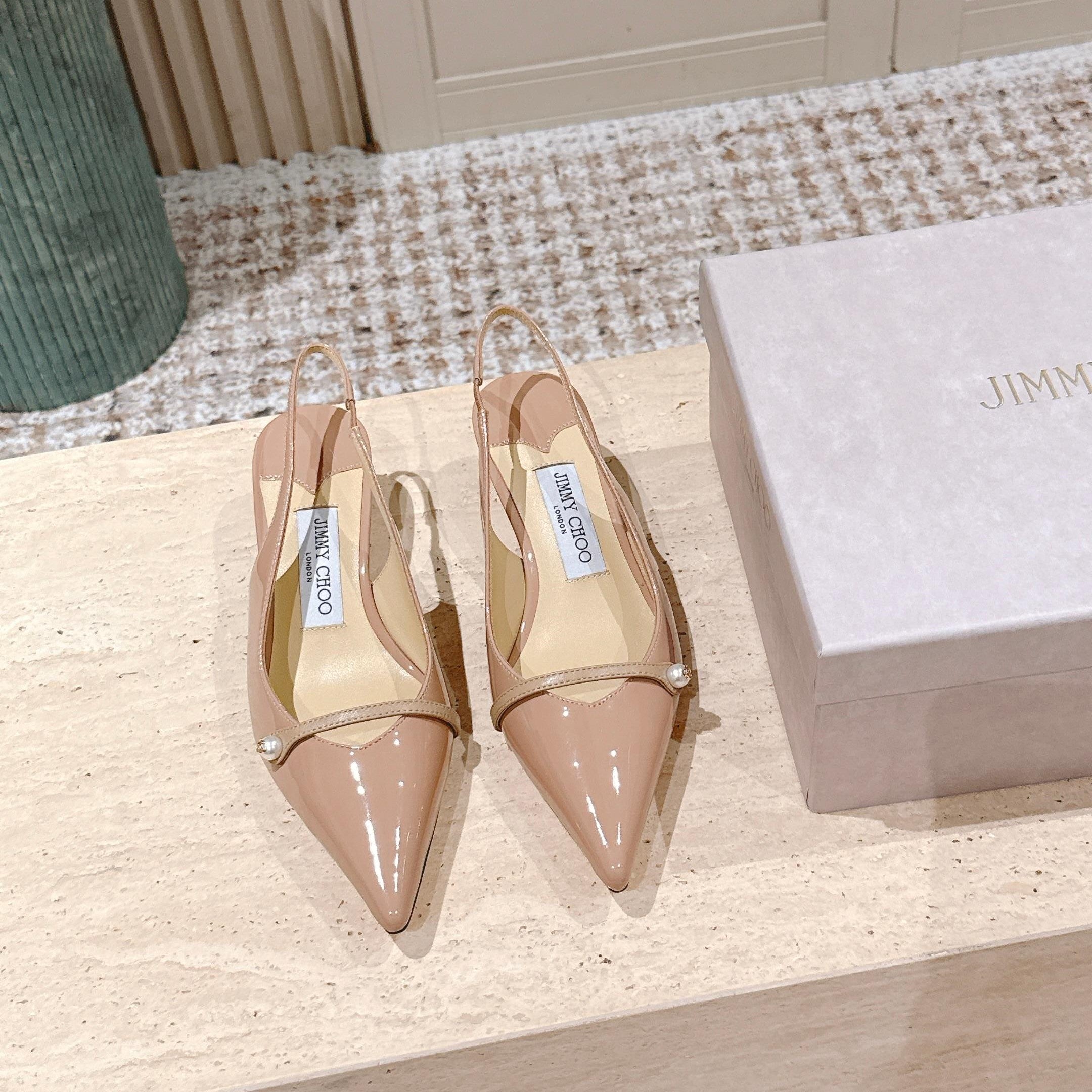 Jimmy 25 Amita Slingback 45mm Ballet Pink Patent Leather 431859