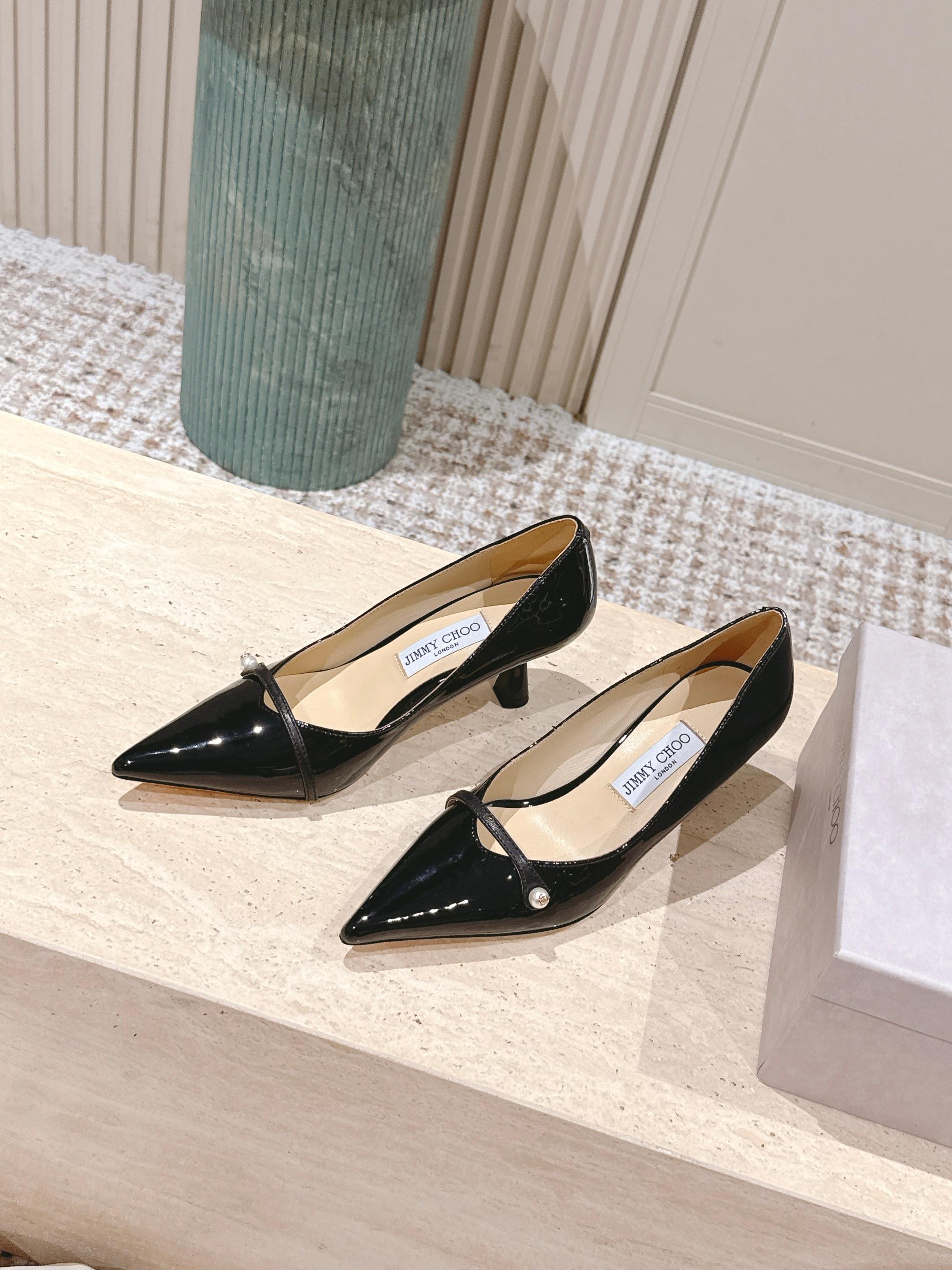 Jimmy 25 Amita Pump 65mm Black Patent Leather 431861